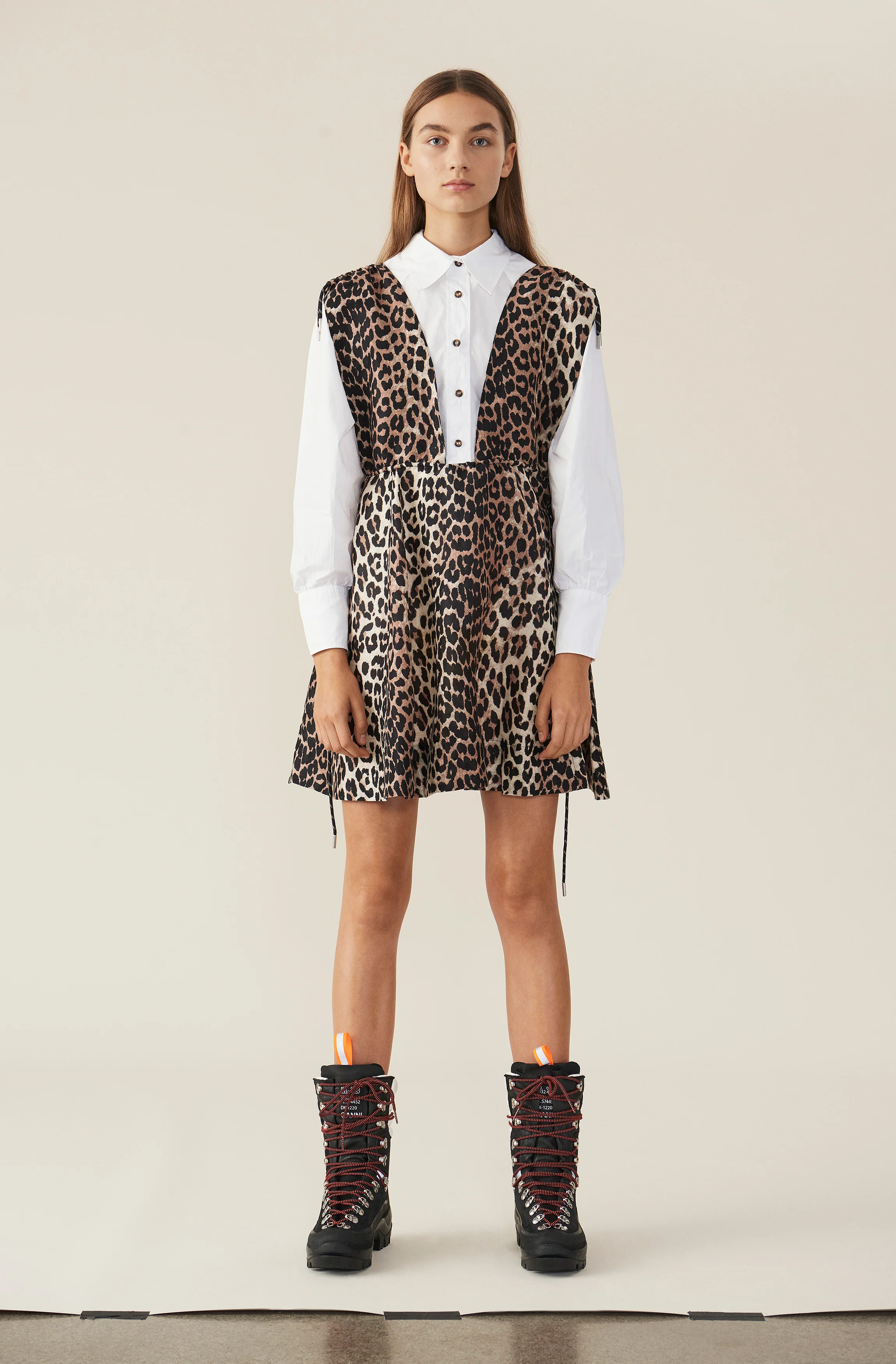 Contrasting Button Cotton Poplin Shirt | Bright White - Image 3