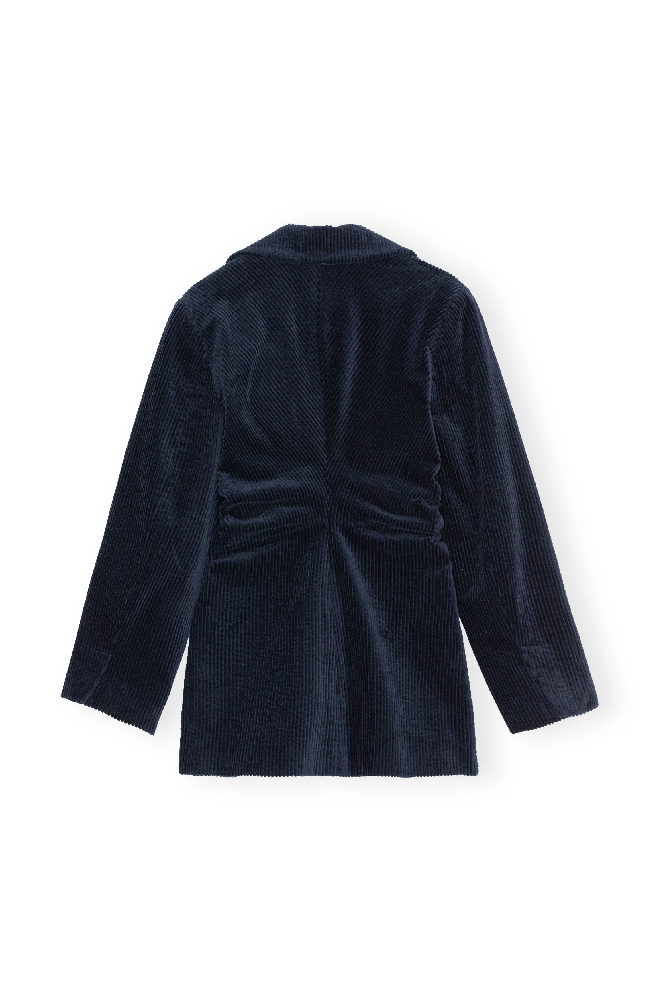 Corduroy Draped Blazer | Sky Captain - Image 2