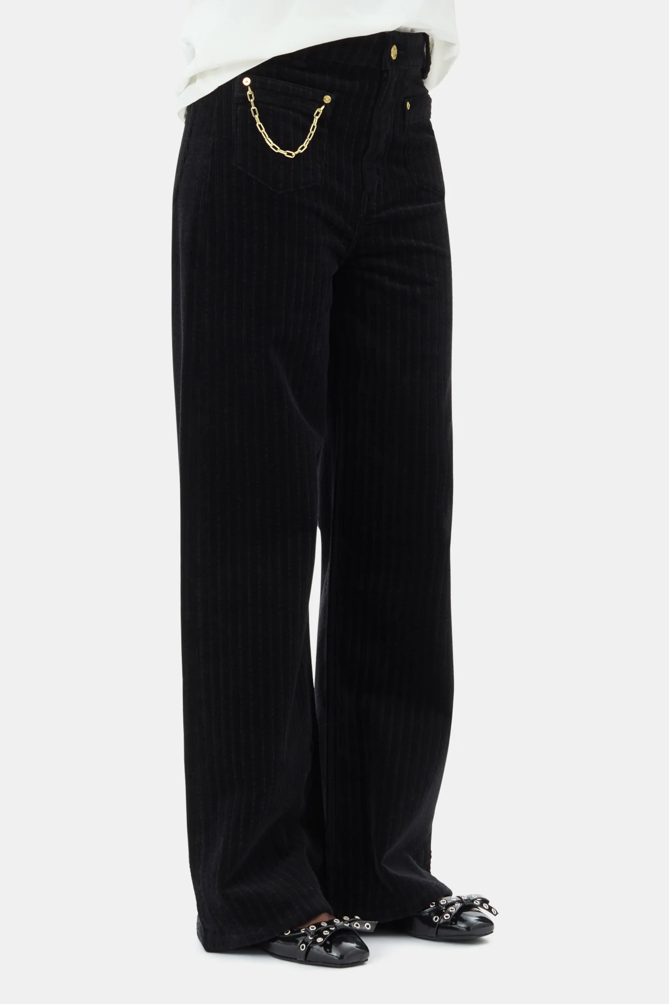 Corduroy Magny Trousers | Black - Image 4