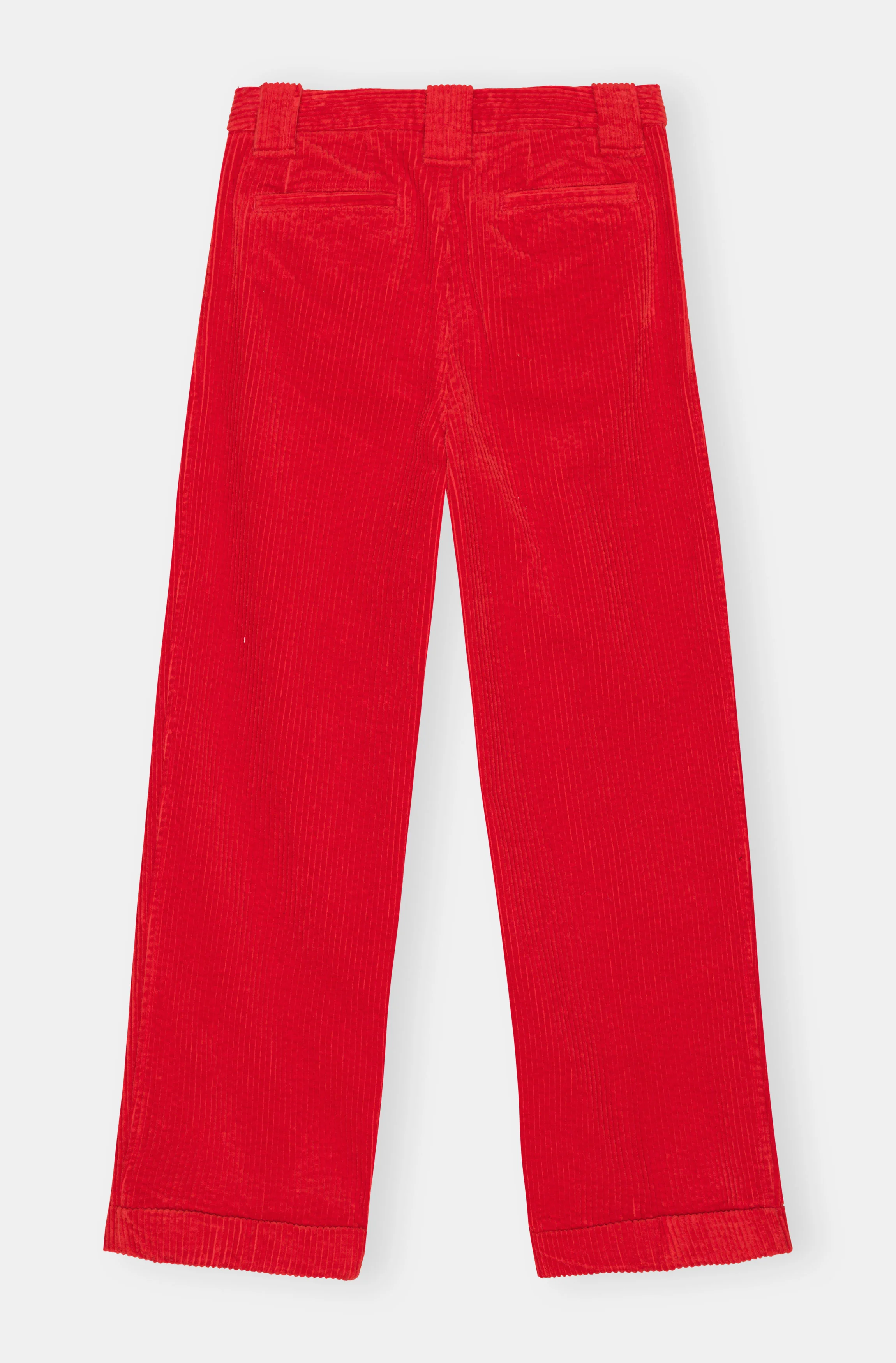 Corduroy Pleat Trousers | Fiery Red - Image 2
