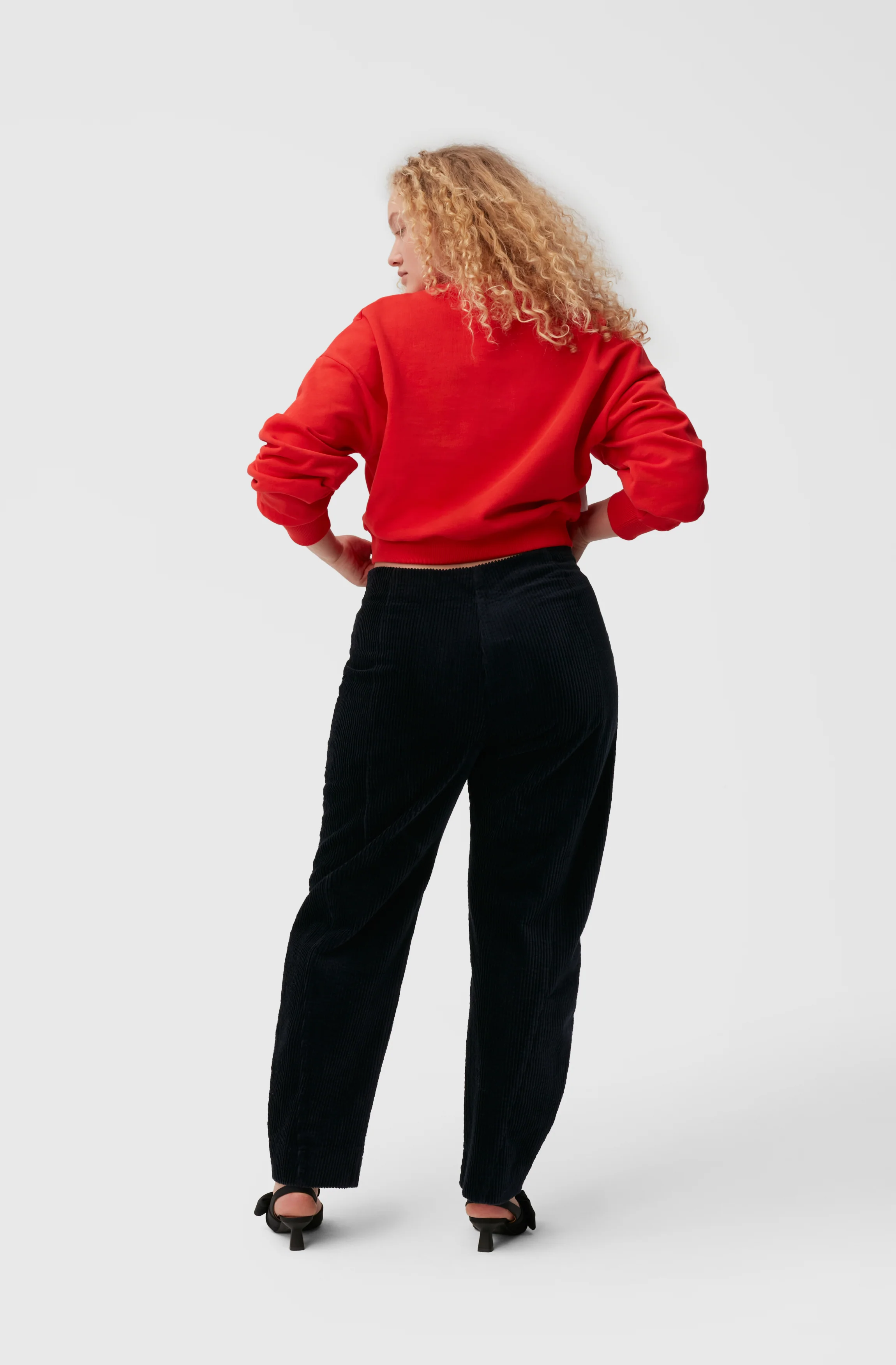 Corduroy Shaped Trousers | Sky Captain - Image 6
