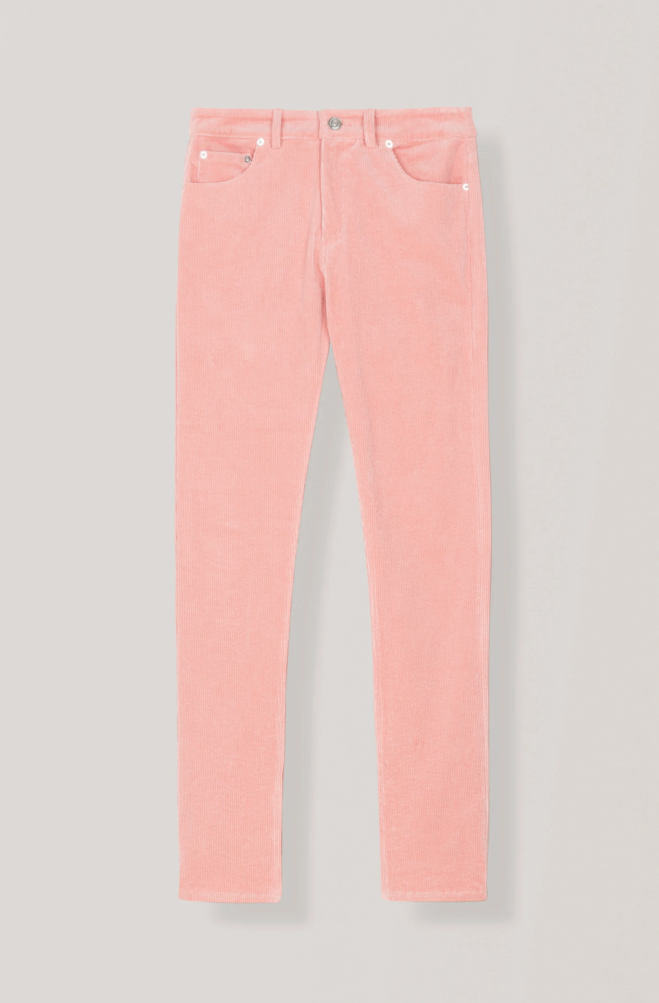 Corduroy Slit Trousers | Silver Pink