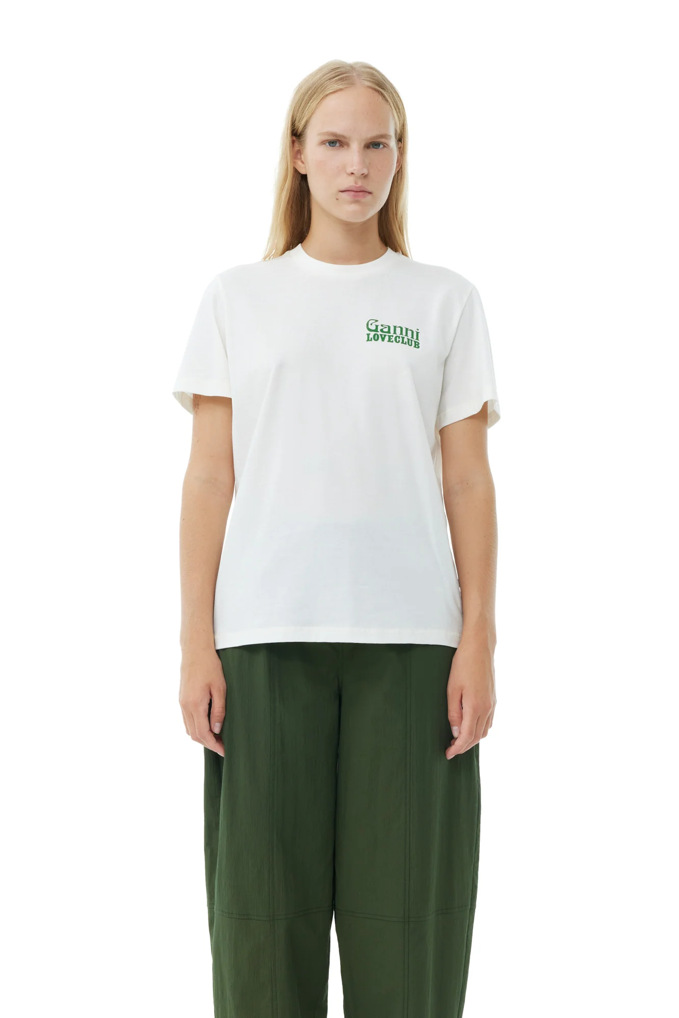 Cotton Crepe Elasticated Curve Trousers | Kombu Green - Image 4