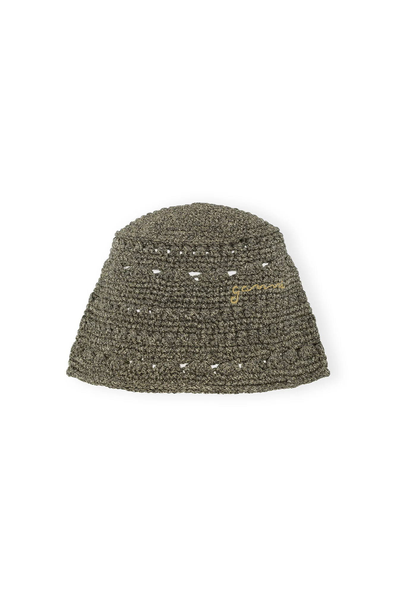 Cotton Crochet Bucket Hat | Black
