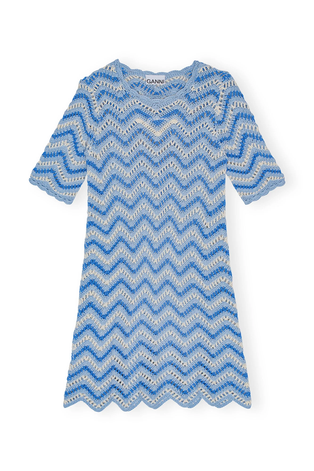 Cotton Crochet Mini Dress | Heather
