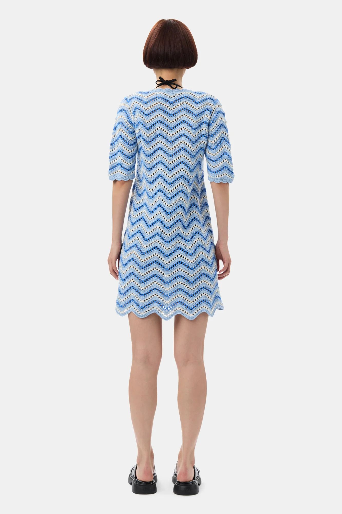 Cotton Crochet Mini Dress | Heather - Image 6