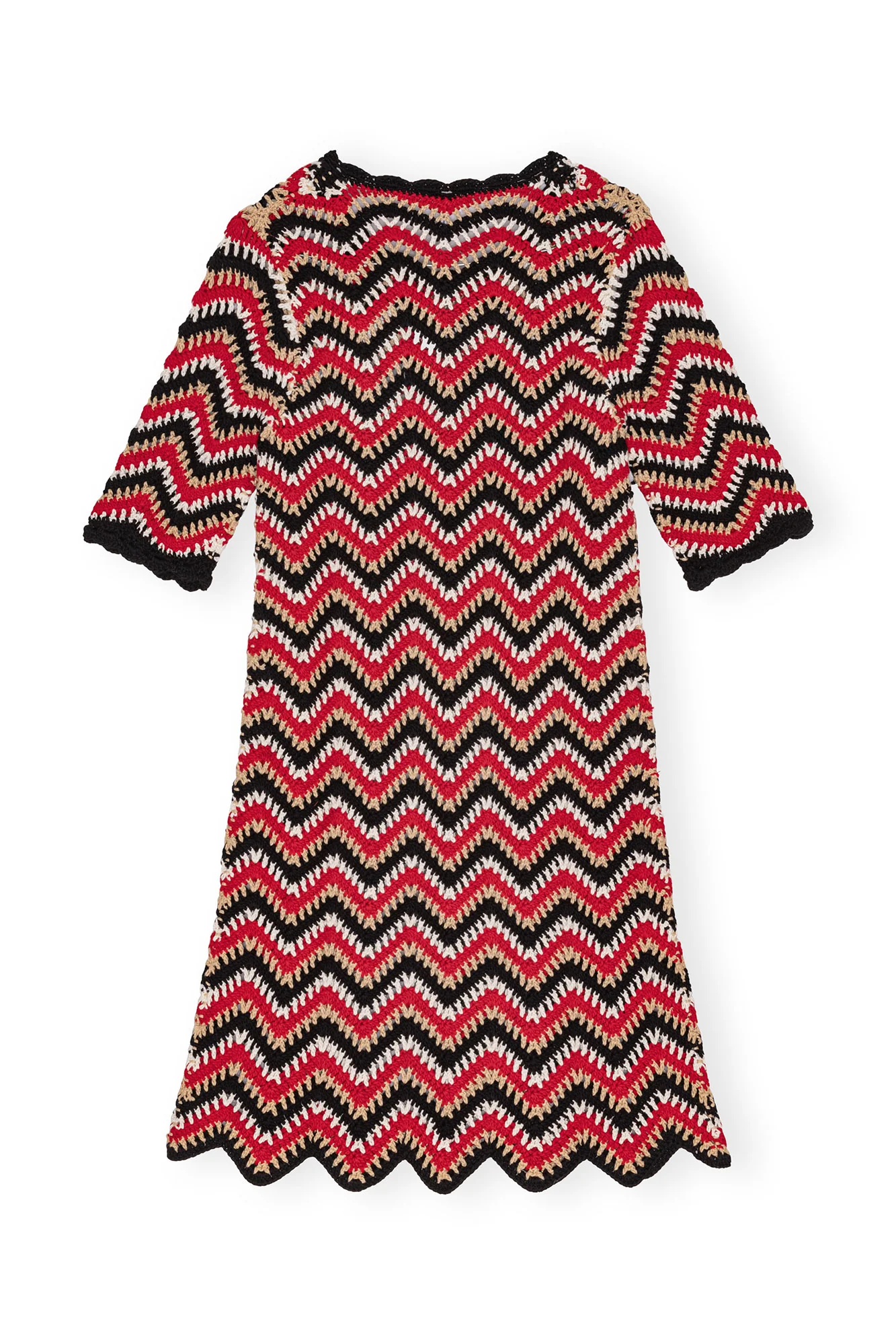 Cotton Crochet Mini Dress | Racing Red - Image 2