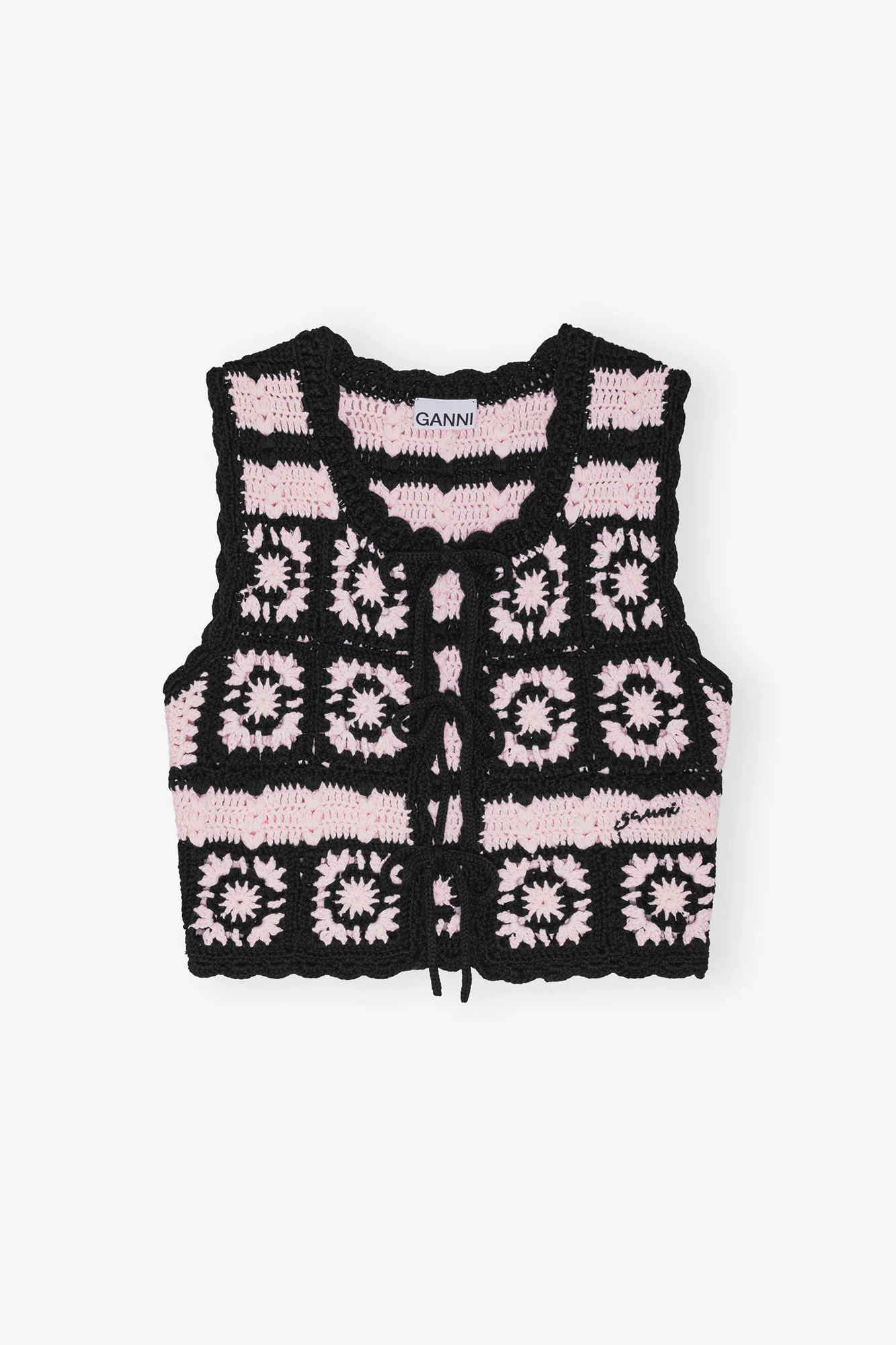 Cotton Crochet Vest | Primrose Pink