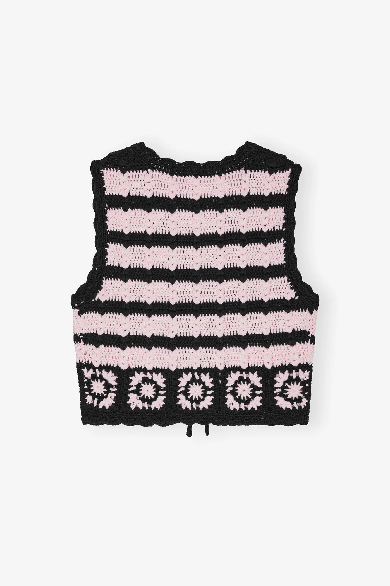 Cotton Crochet Vest | Primrose Pink - Image 2