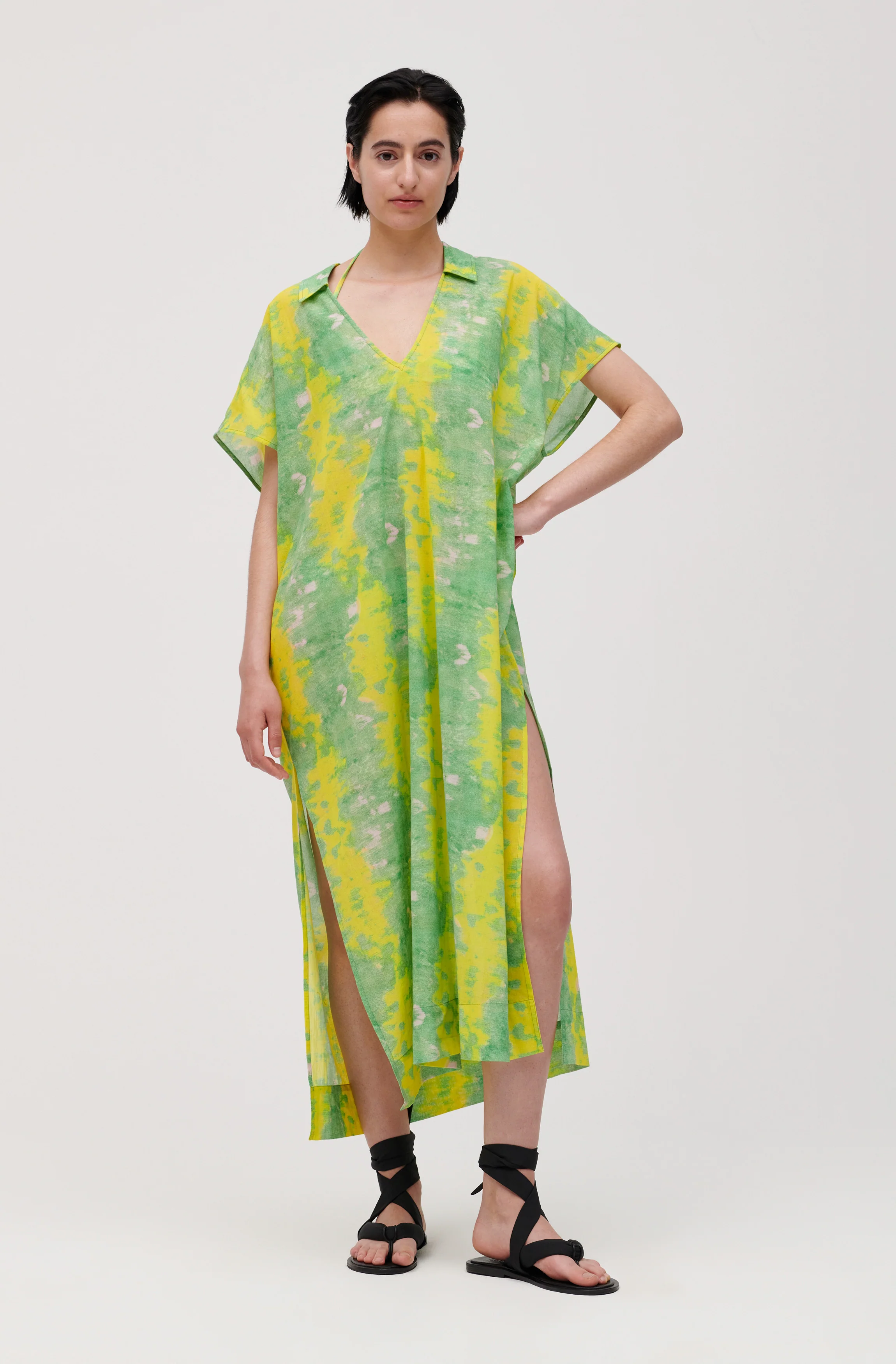 Cotton Kaftan | Kelly Green - Image 2