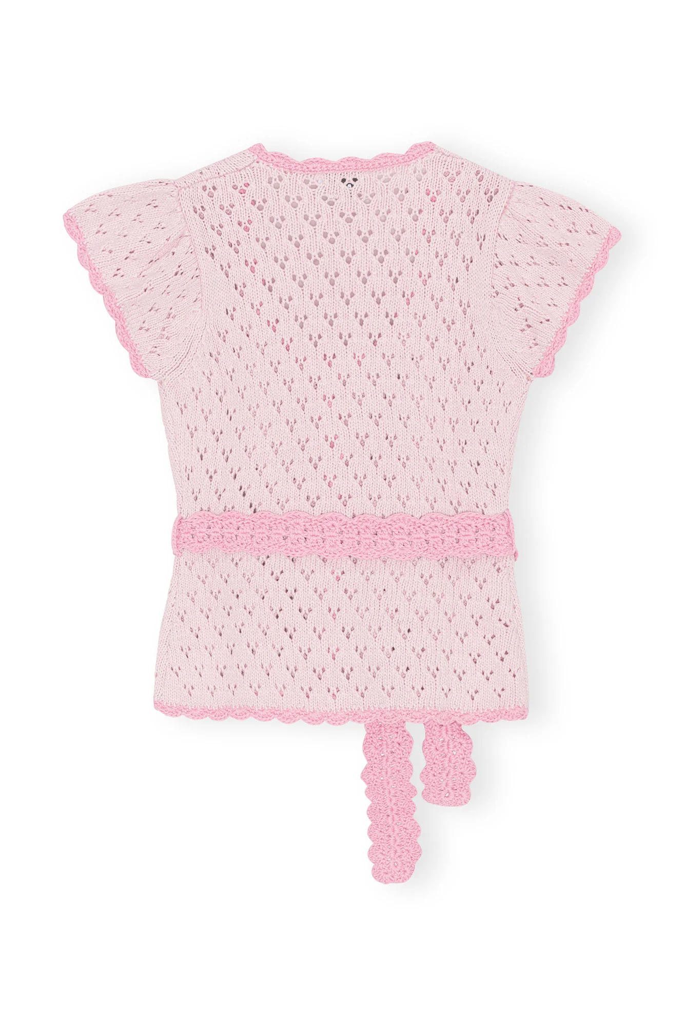 Cotton Lace Cardigan | Pink Tulle - Image 2
