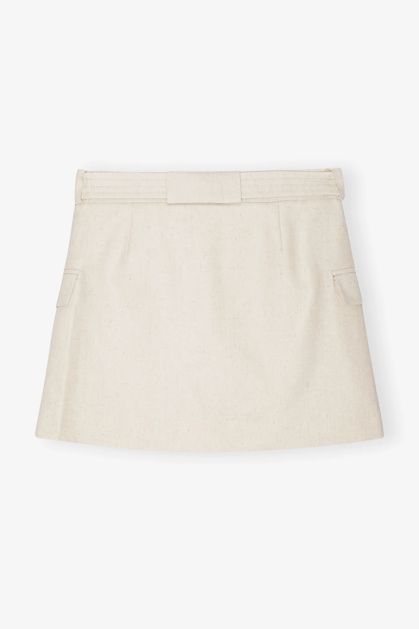 Cotton Melange Mini Skirt | Angora - Image 2
