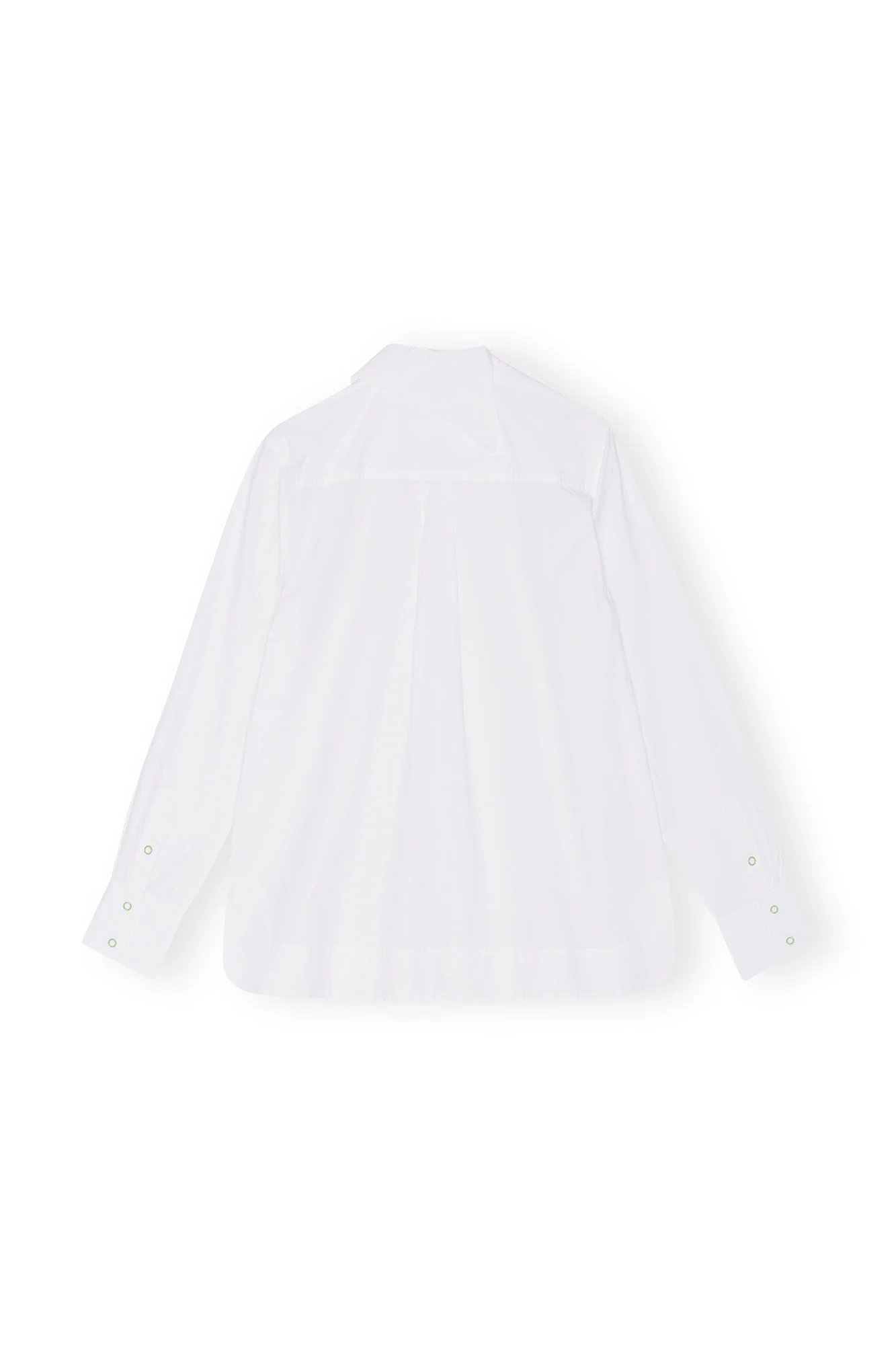 Cotton Poplin Asymmetrical Collar Shirt | Bright White - Image 2