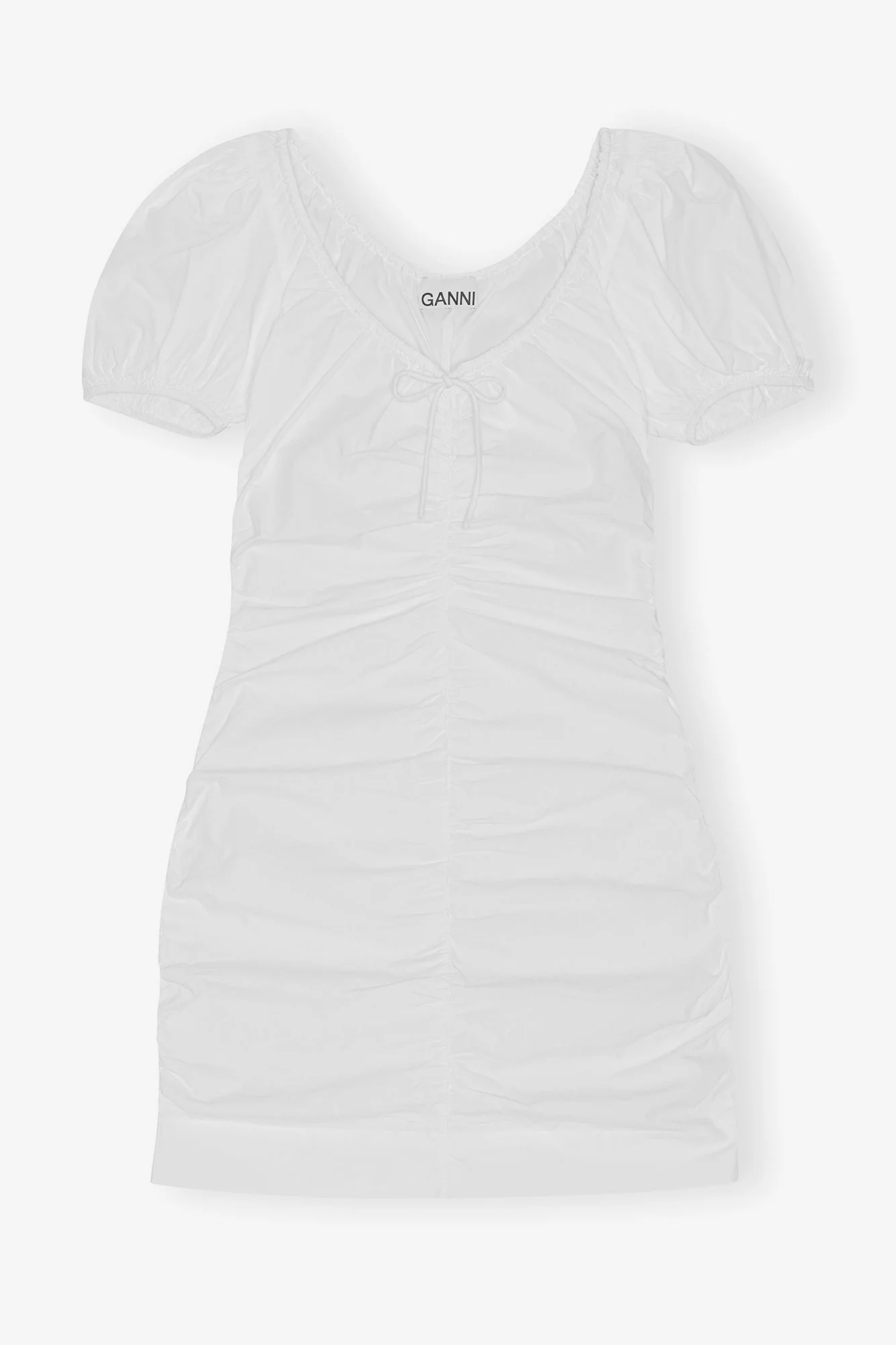 Cotton Poplin Mini Dress | Bright White - Image 2