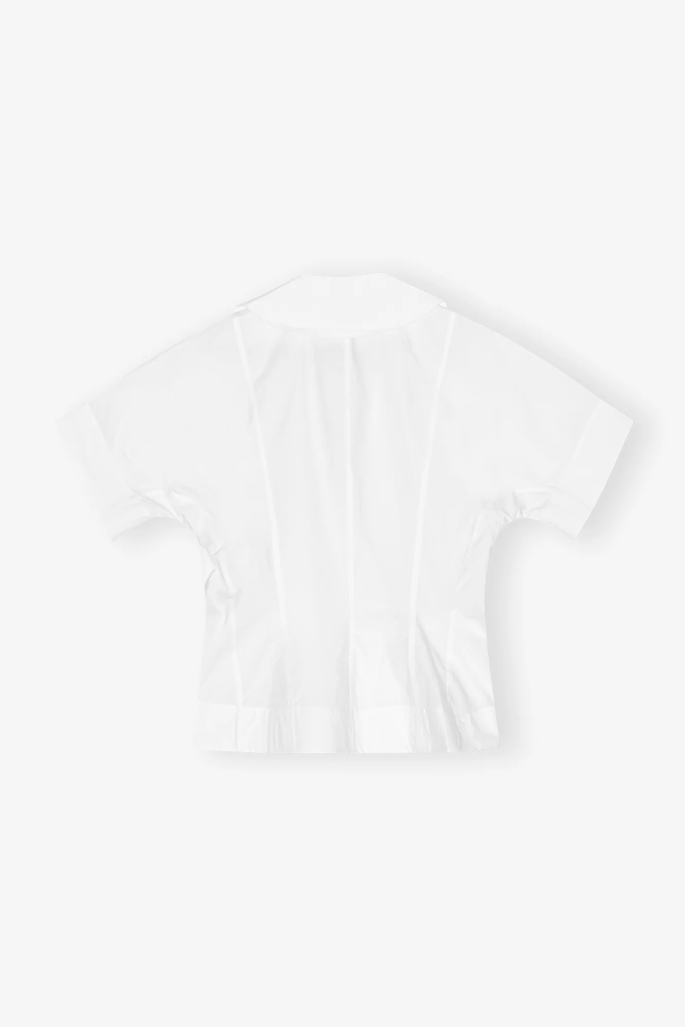 Cotton Poplin Short Sleeve Wrap Blouse | Bright White - Image 2