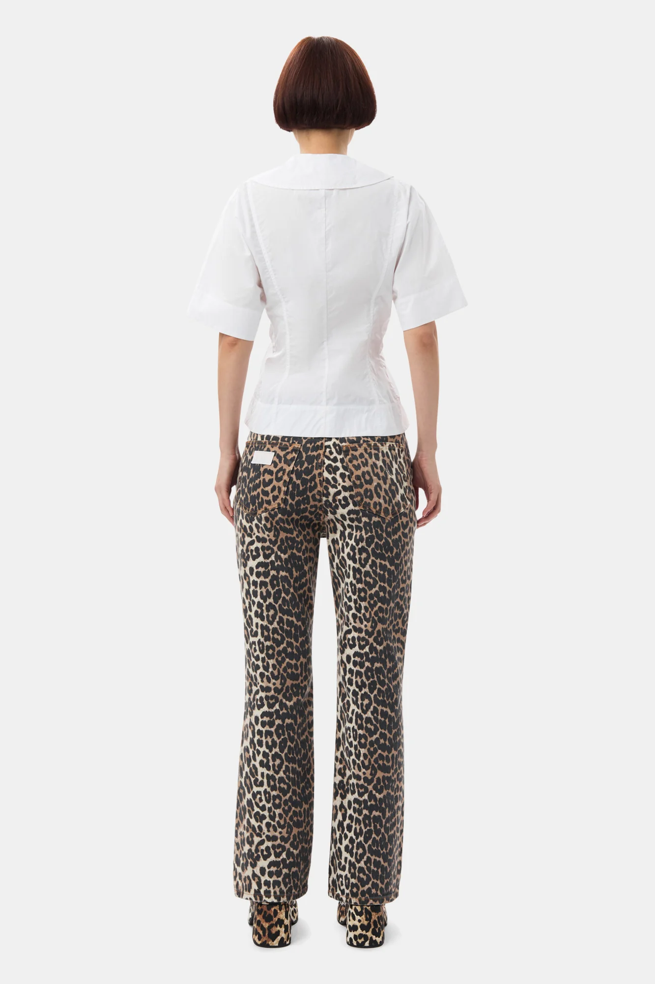 Cotton Poplin Short Sleeve Wrap Blouse | Bright White - Image 6