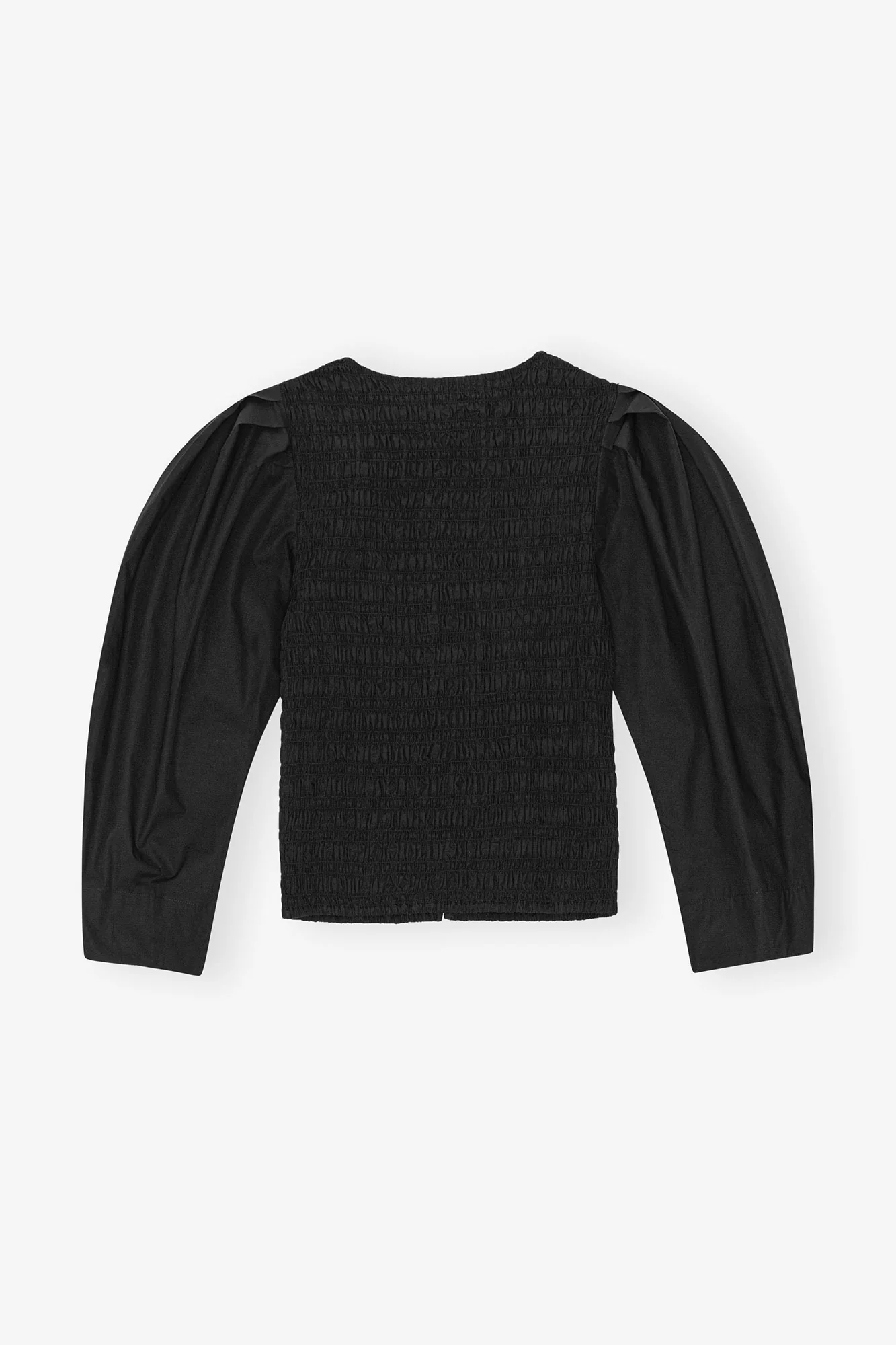 Cotton Poplin Smock Blouse | Black - Image 4
