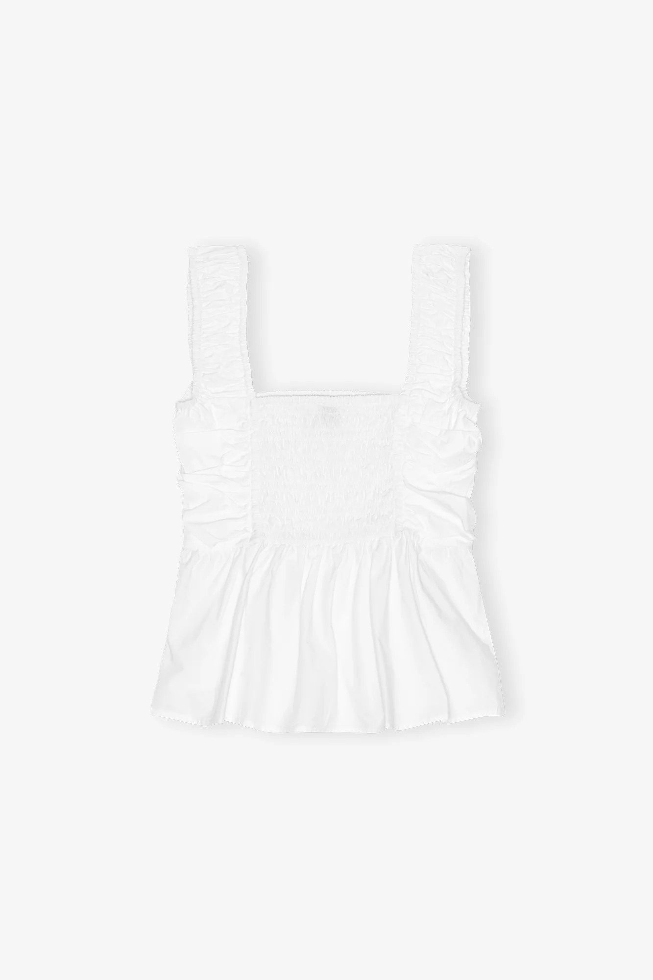 Cotton Poplin Smock Top | Bright White - Image 2