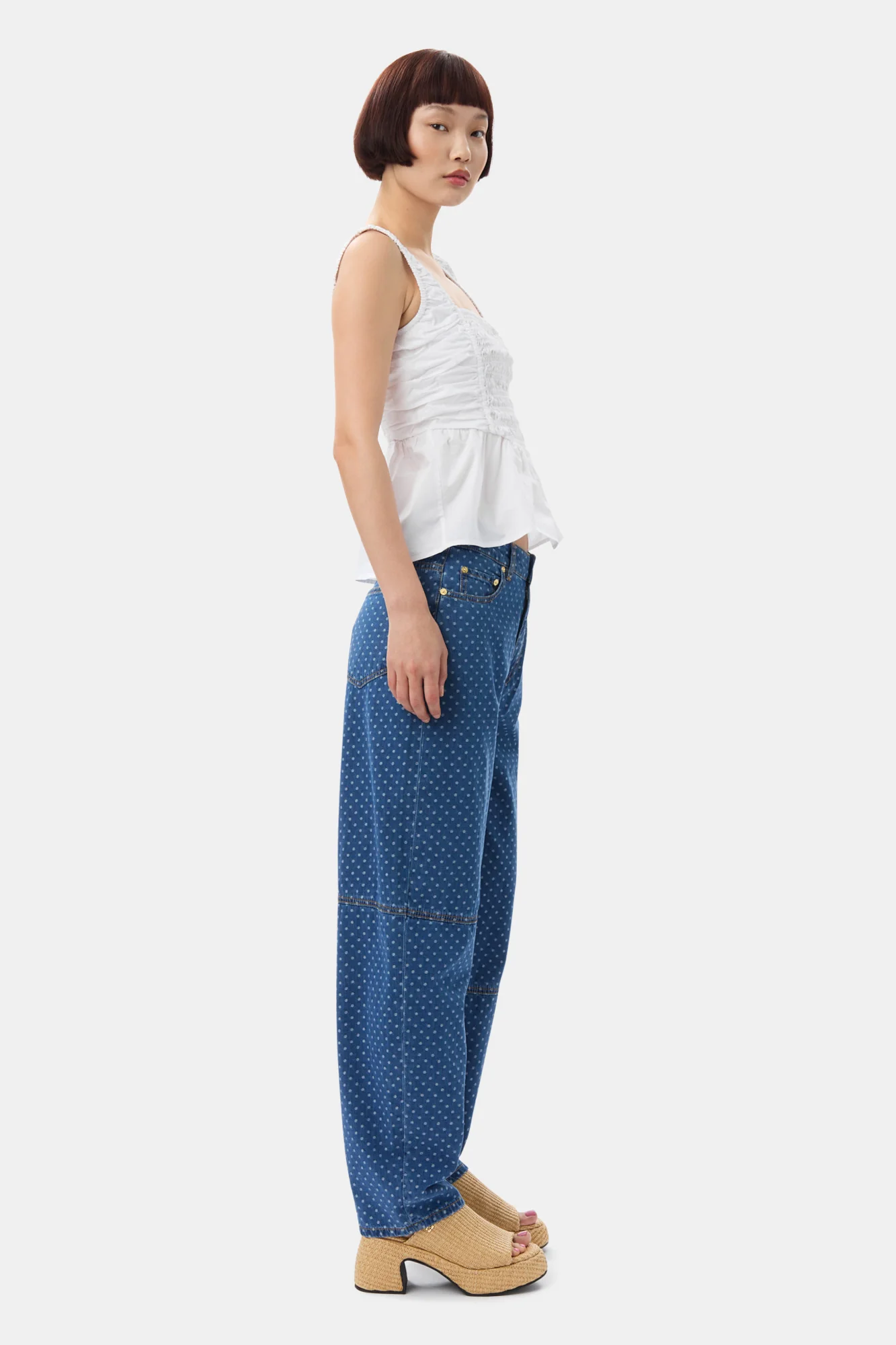 Cotton Poplin Smock Top | Bright White - Image 5