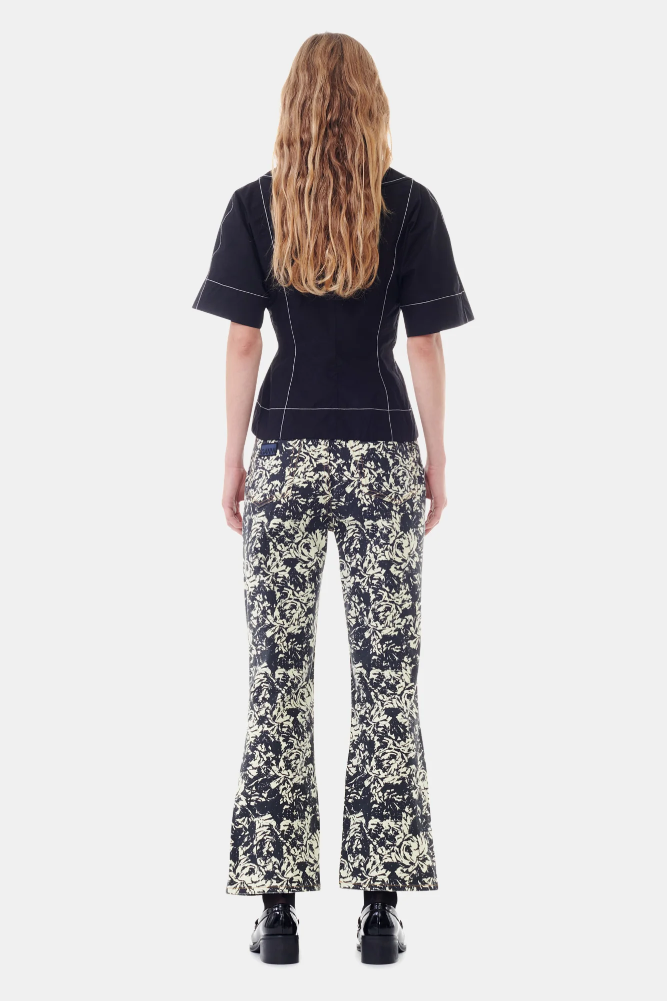 Cotton Poplin Wrap Blouse | Black - Image 6