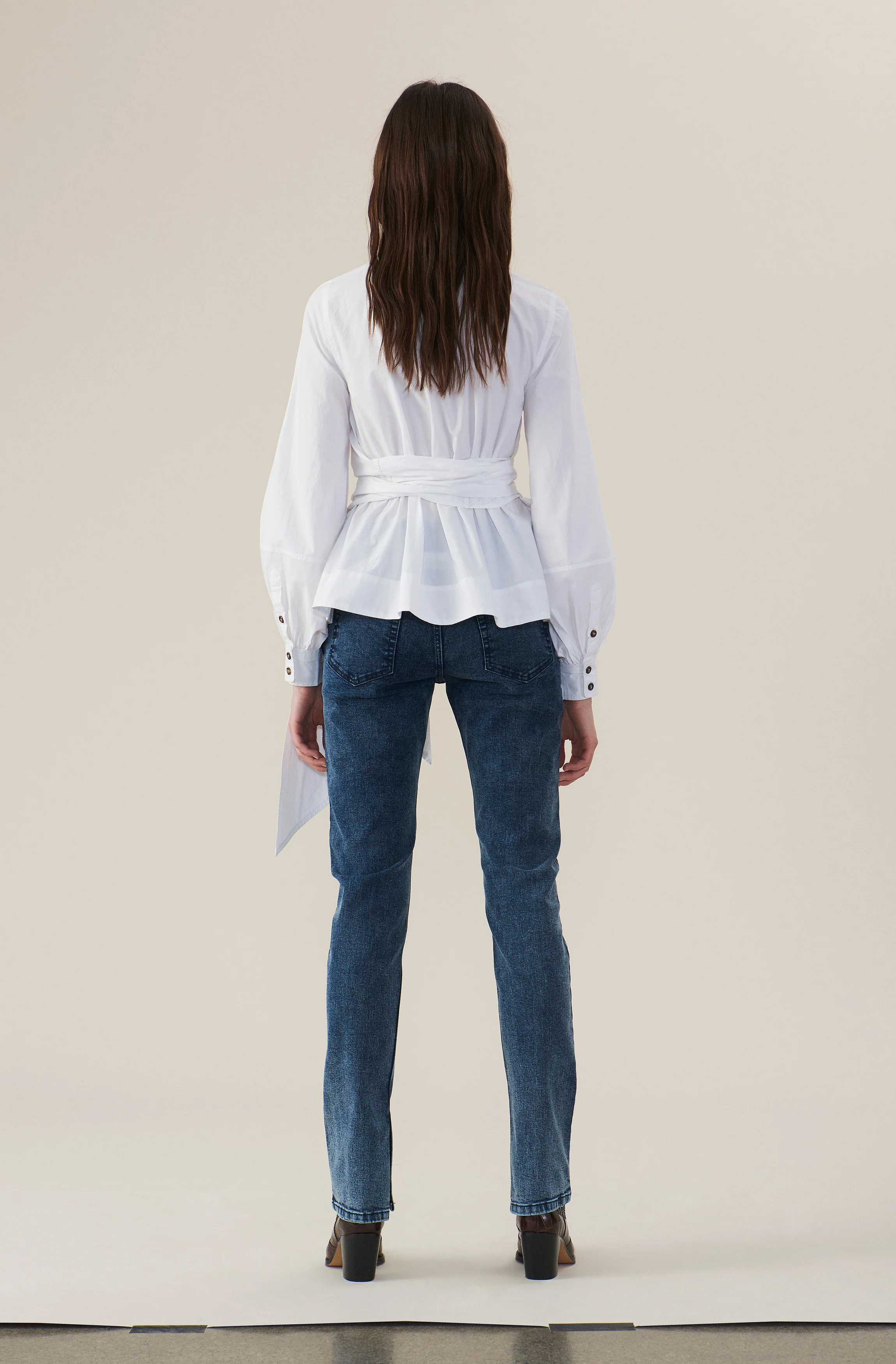 Cotton Poplin Wrap Shirt | Bright White - Image 4