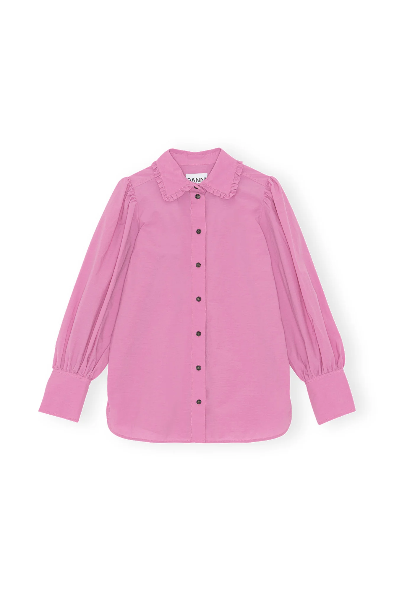 Cotton Puff Sleeve Shirt | Cyclamen
