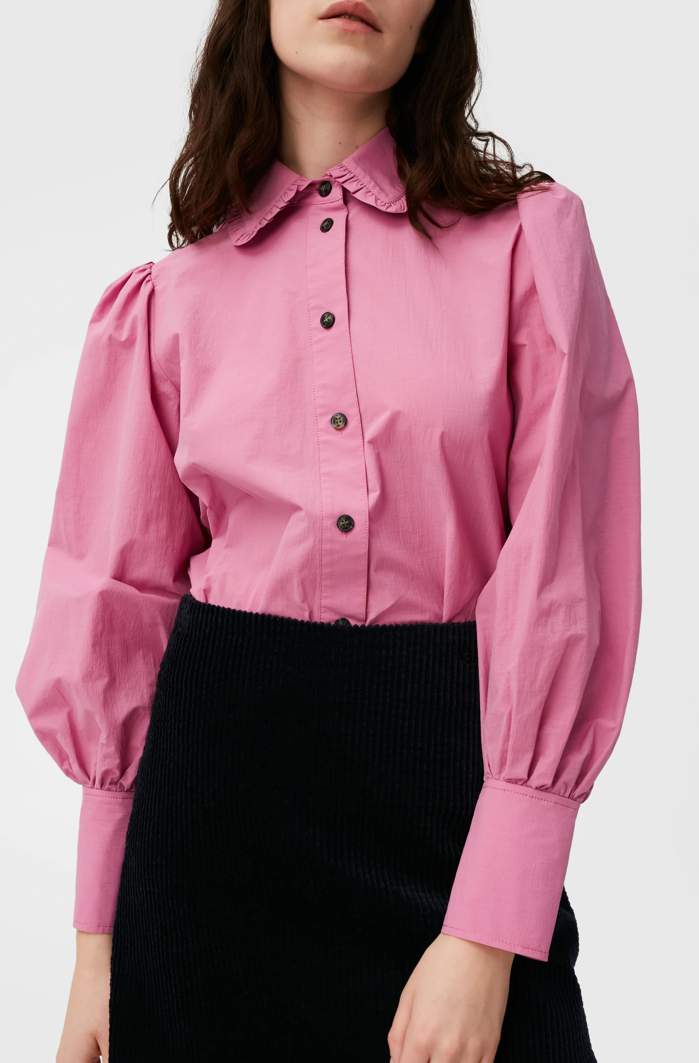 Cotton Puff Sleeve Shirt | Cyclamen - Image 6