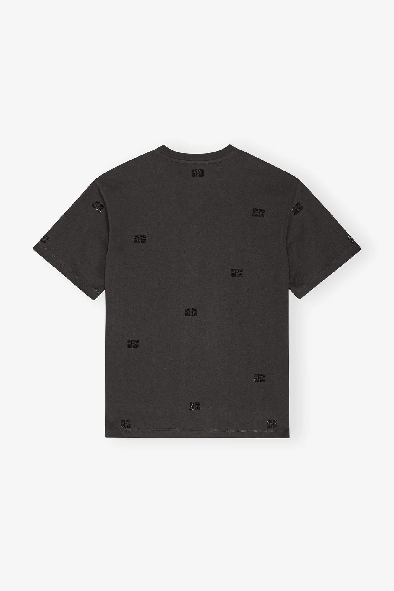 Cotton Rhinestone T-Shirt | Phantom - Image 2