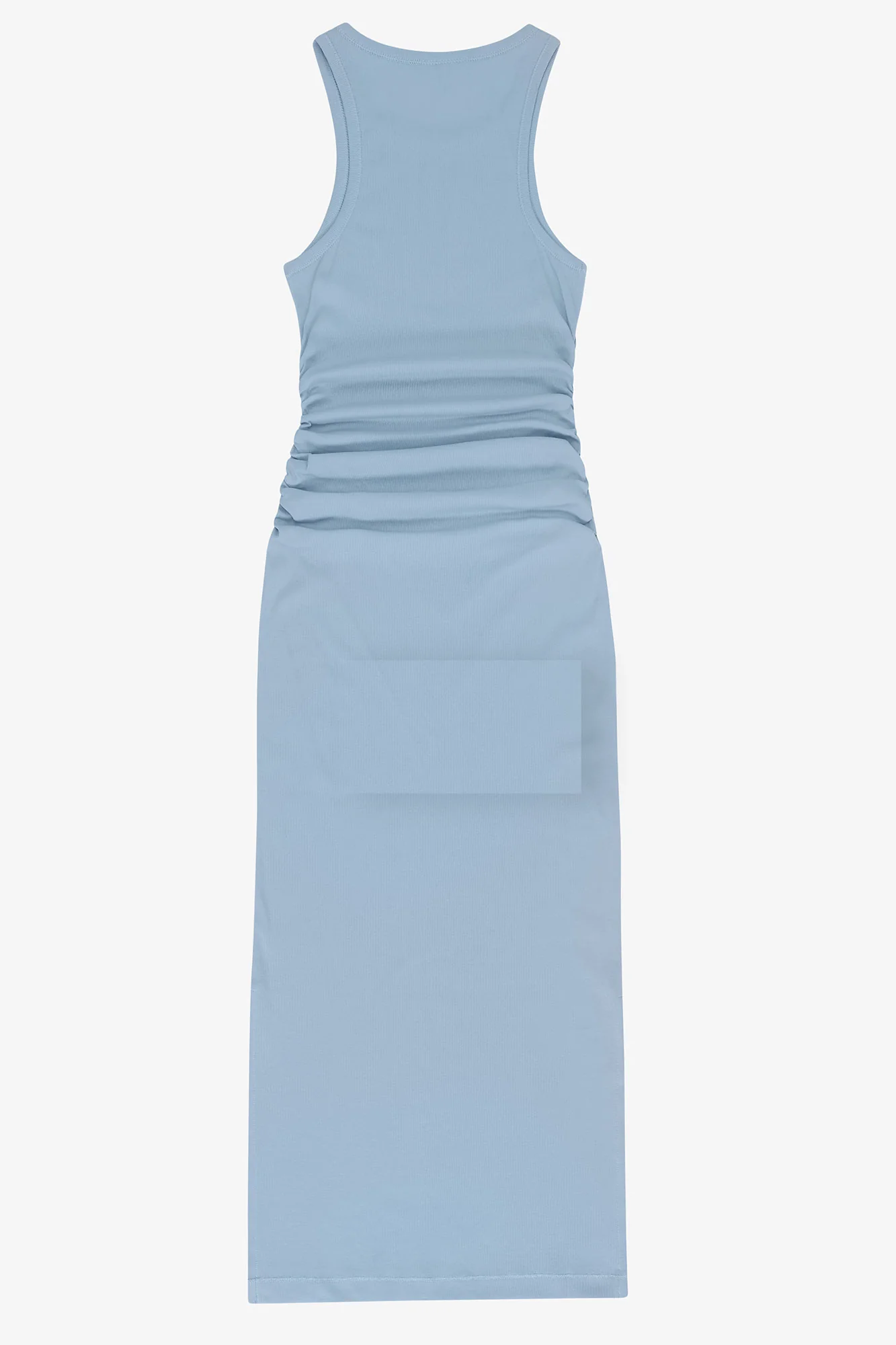 Cotton Rib Tank Top Long Dress | Soft Chambray - Image 2