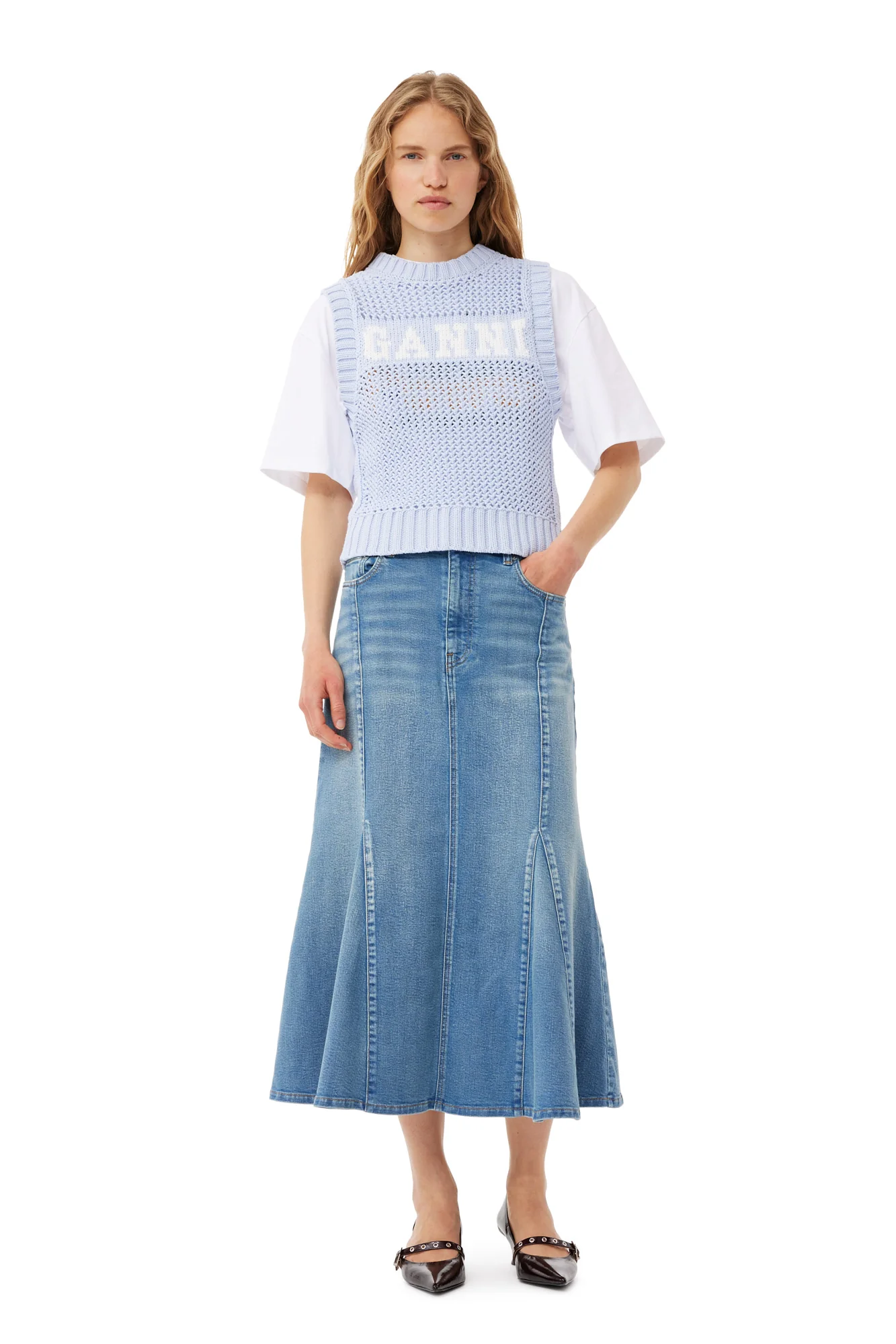 Cotton Rope Vest | Powder Blue - Image 3