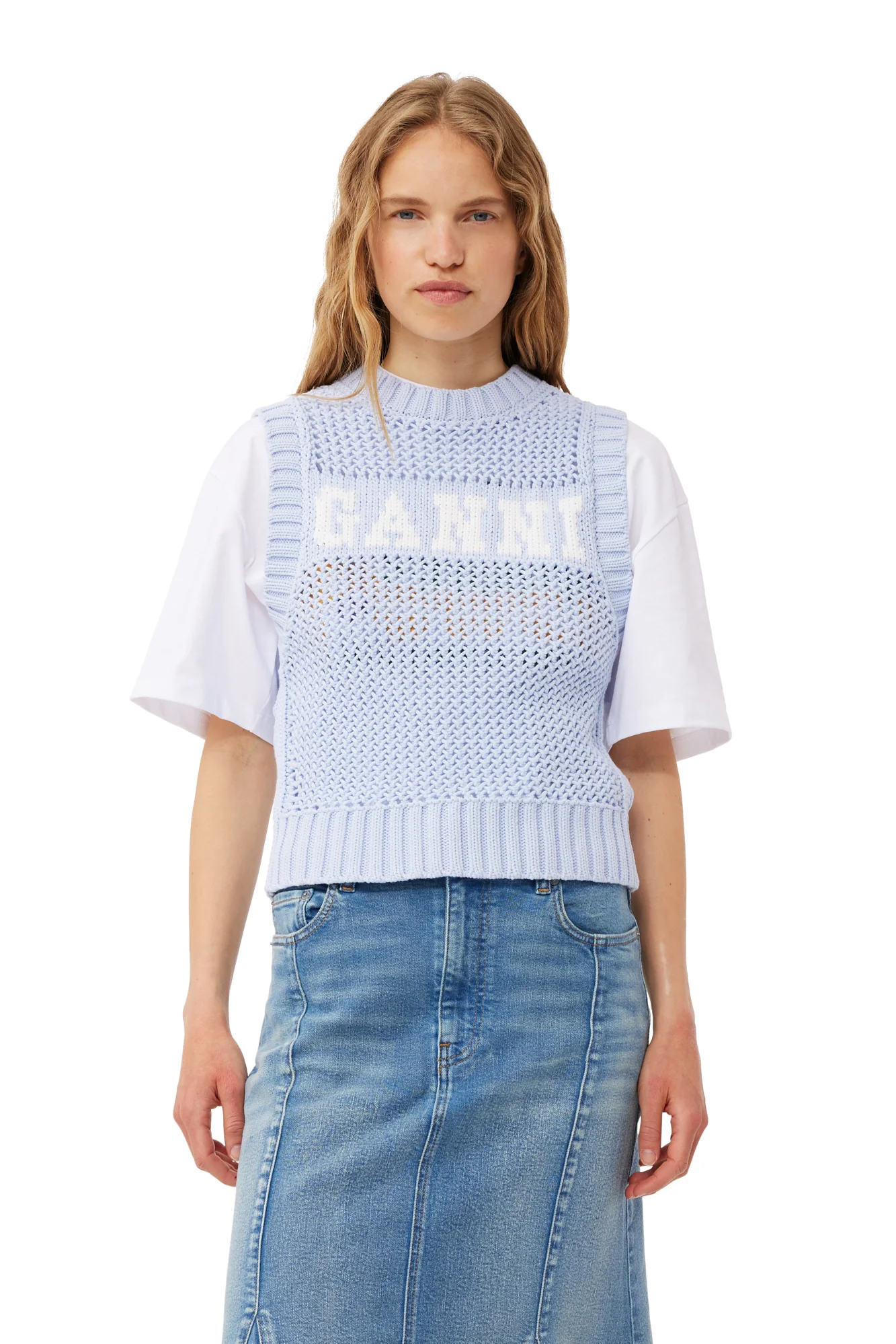 Cotton Rope Vest | Powder Blue - Image 6