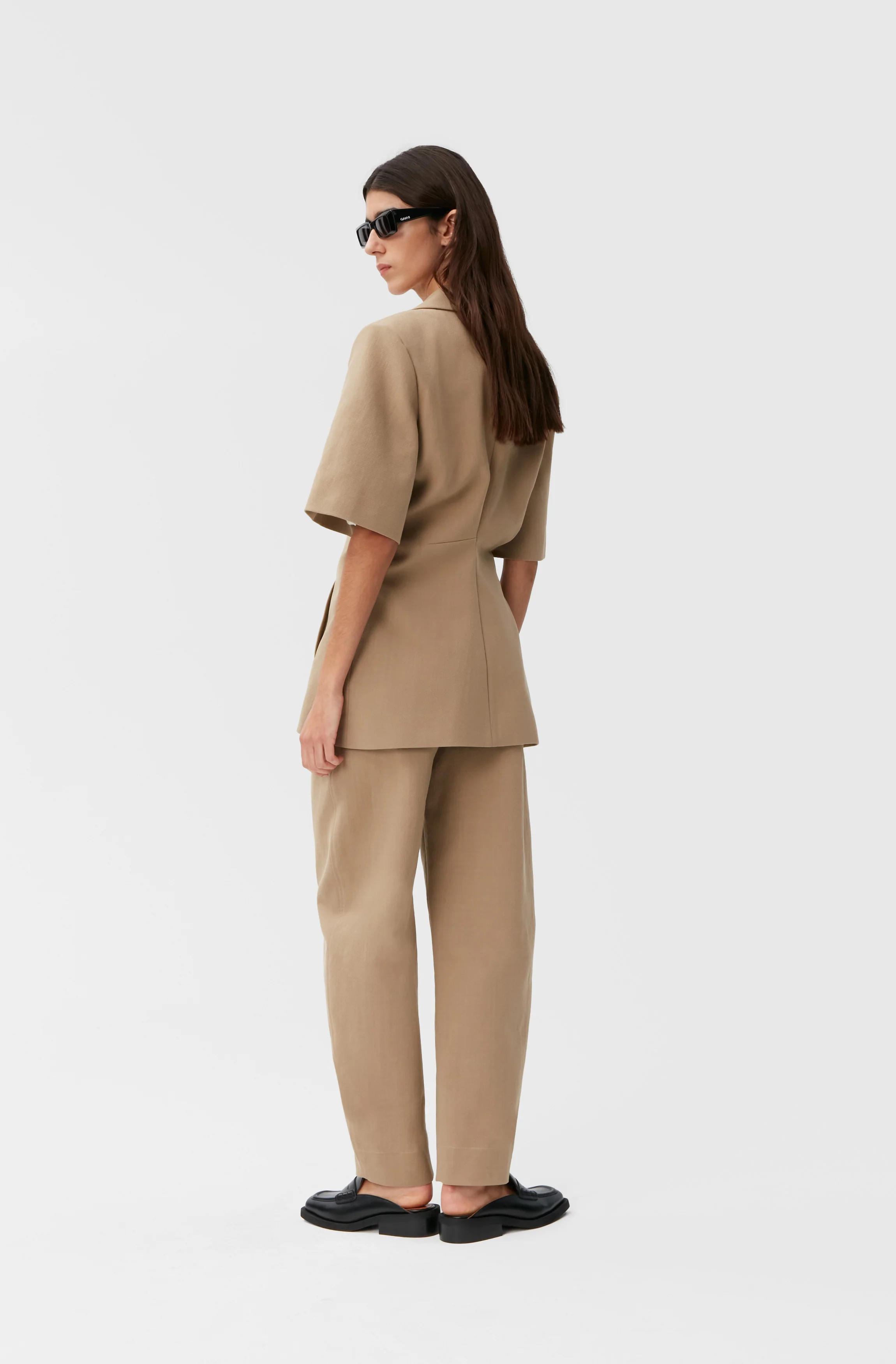 Cotton Suit Trousers | Petrified Oak - Image 4
