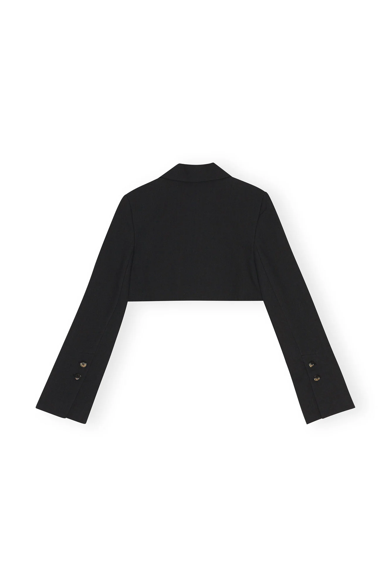 Cotton Suiting Cropped Blazer | Black - Image 2