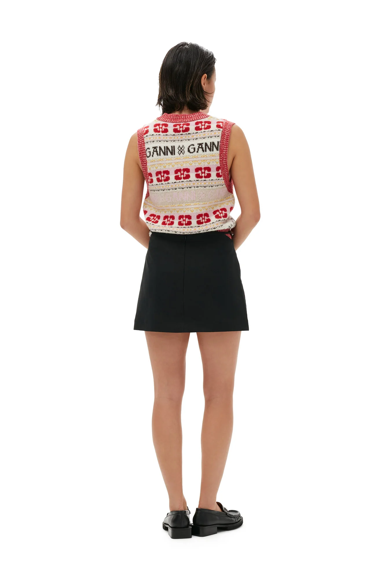 Cotton Suiting Mini Skirt | Black - Image 6