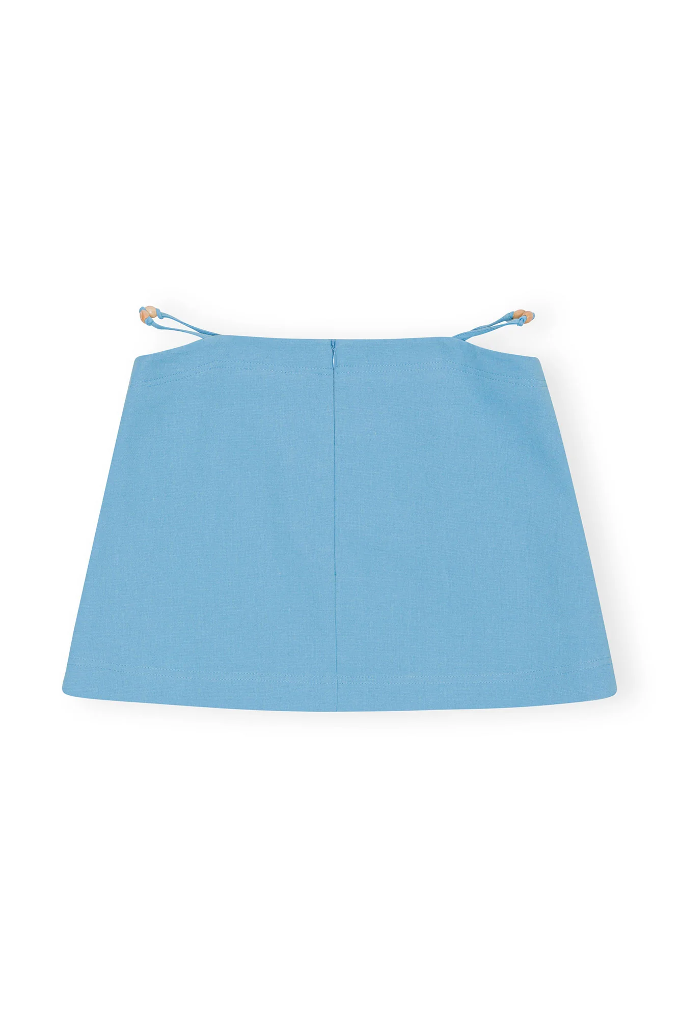Cotton Suiting Mini Skirt | Ethereal Blue - Image 2