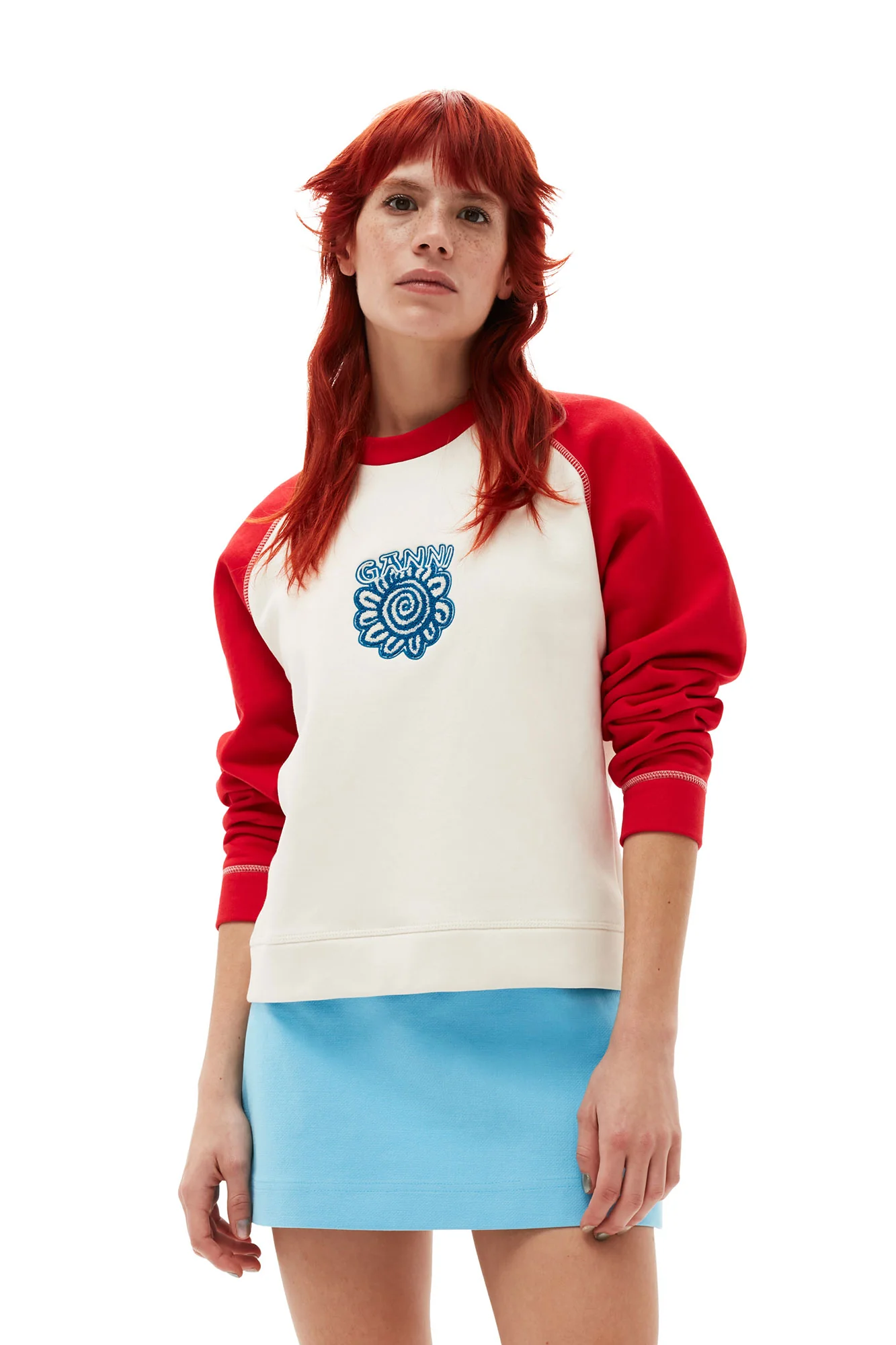 Cotton Suiting Mini Skirt | Ethereal Blue - Image 9