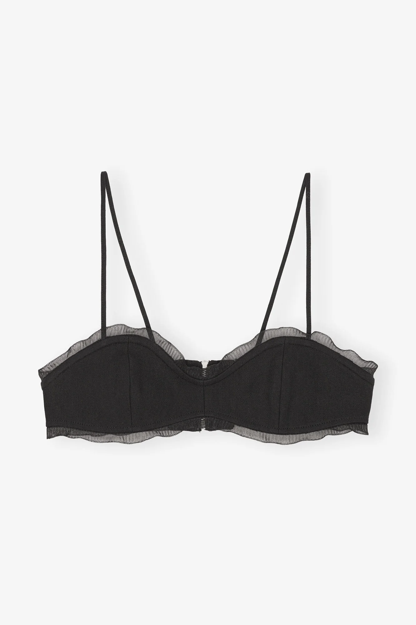 Cotton Suiting Strap Top | Black - Image 2