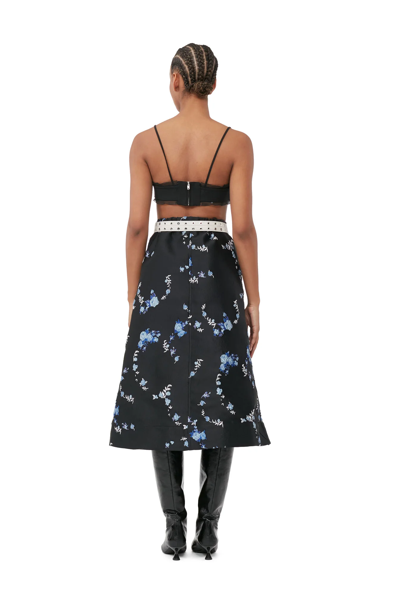 Cotton Suiting Strap Top | Black - Image 6