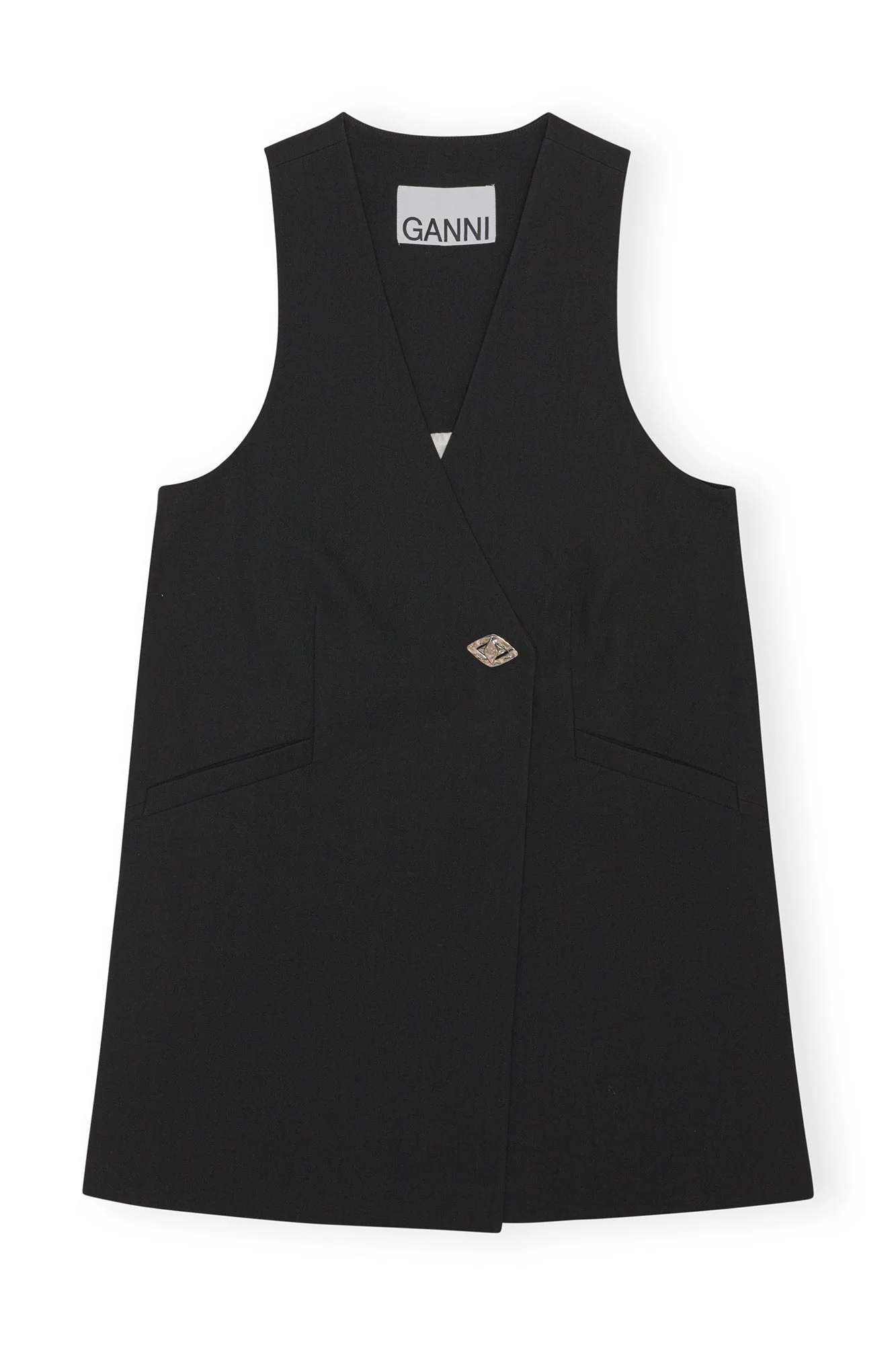 Cotton Suiting Vest | Black