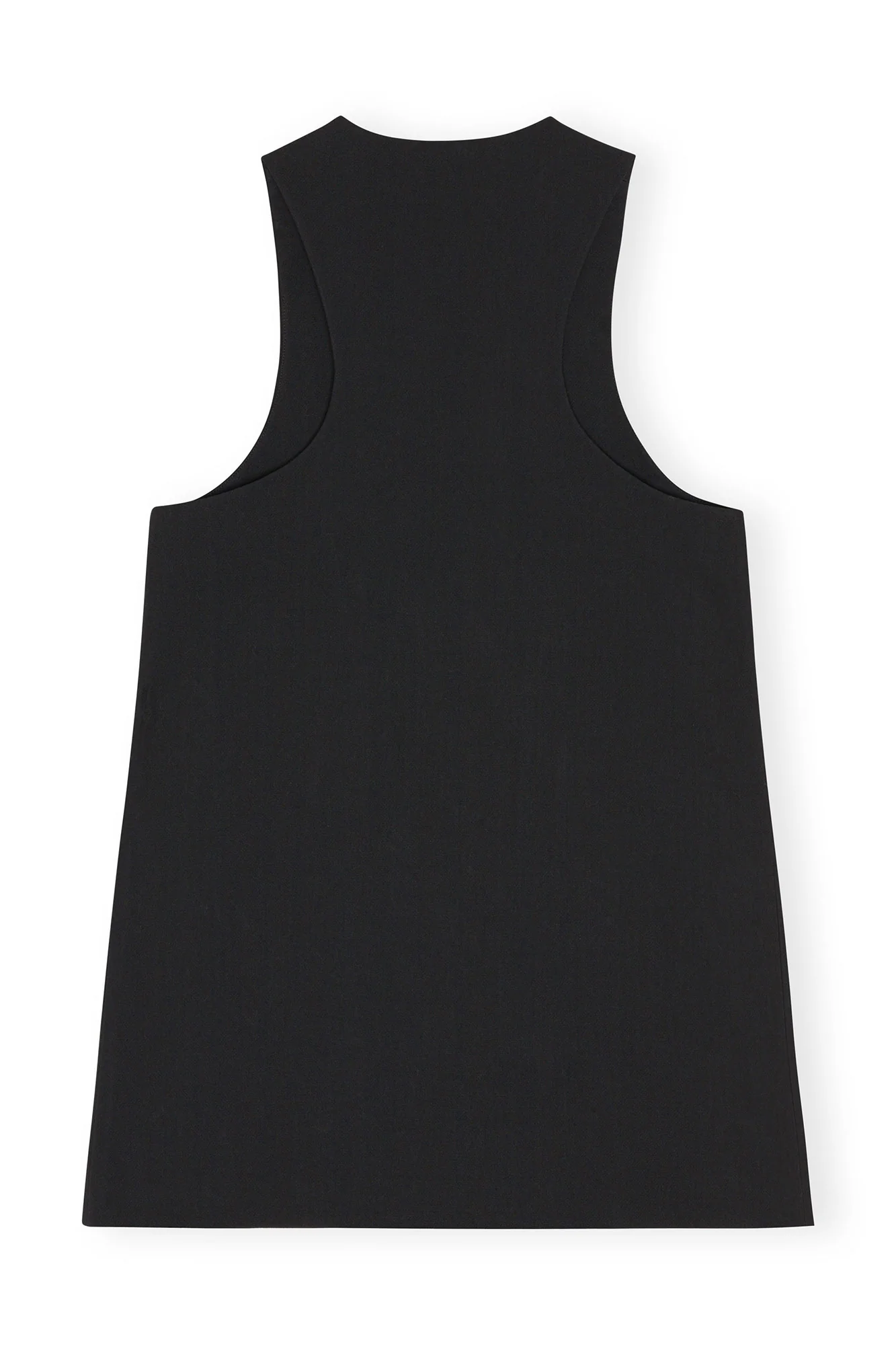 Cotton Suiting Vest | Black - Image 2