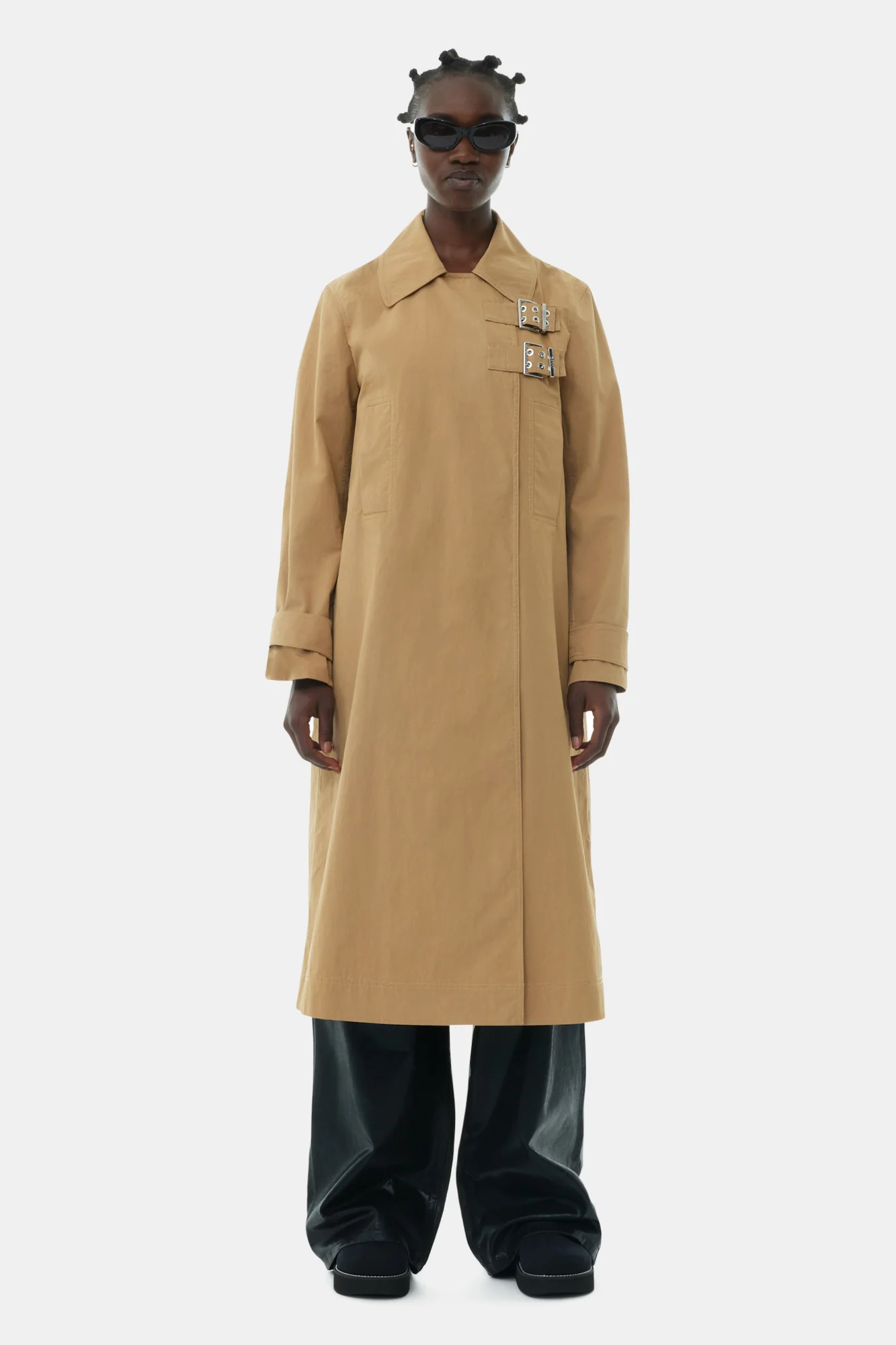 Cotton Twill Buckle Coat | Tiger's Eye - Image 3