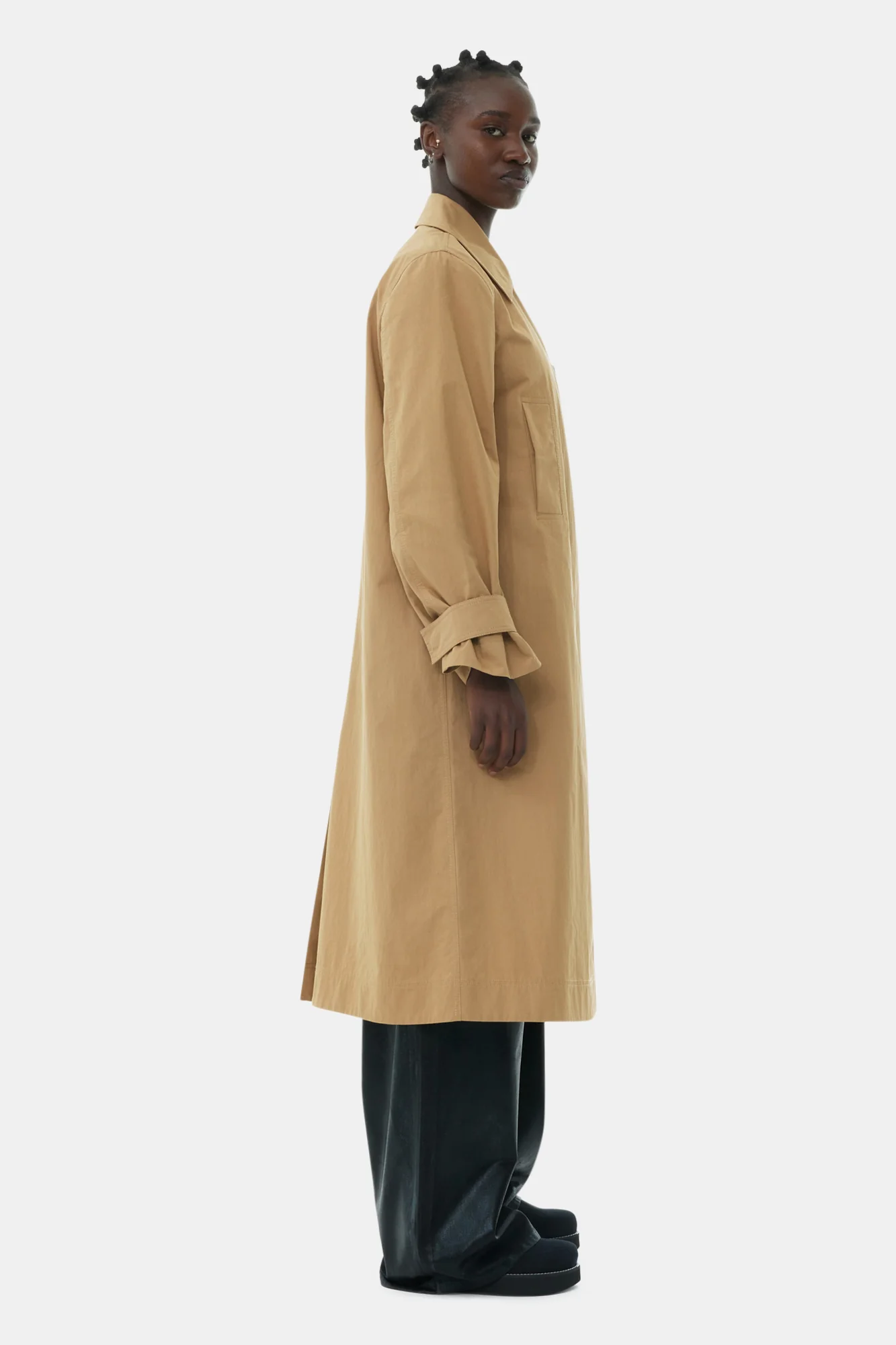 Cotton Twill Buckle Coat | Tiger's Eye - Image 5