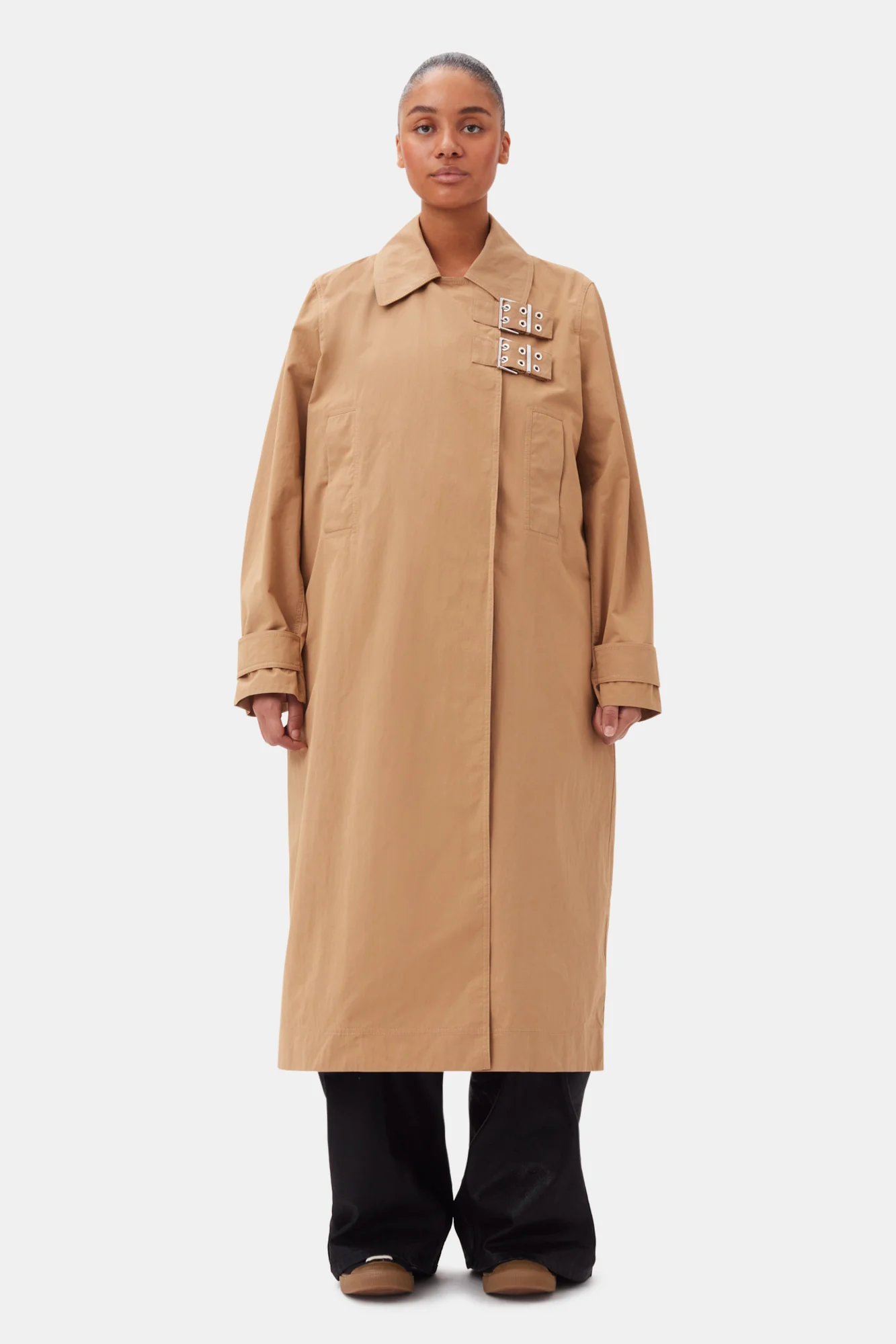 Cotton Twill Buckle Coat | Tiger's Eye - Image 7