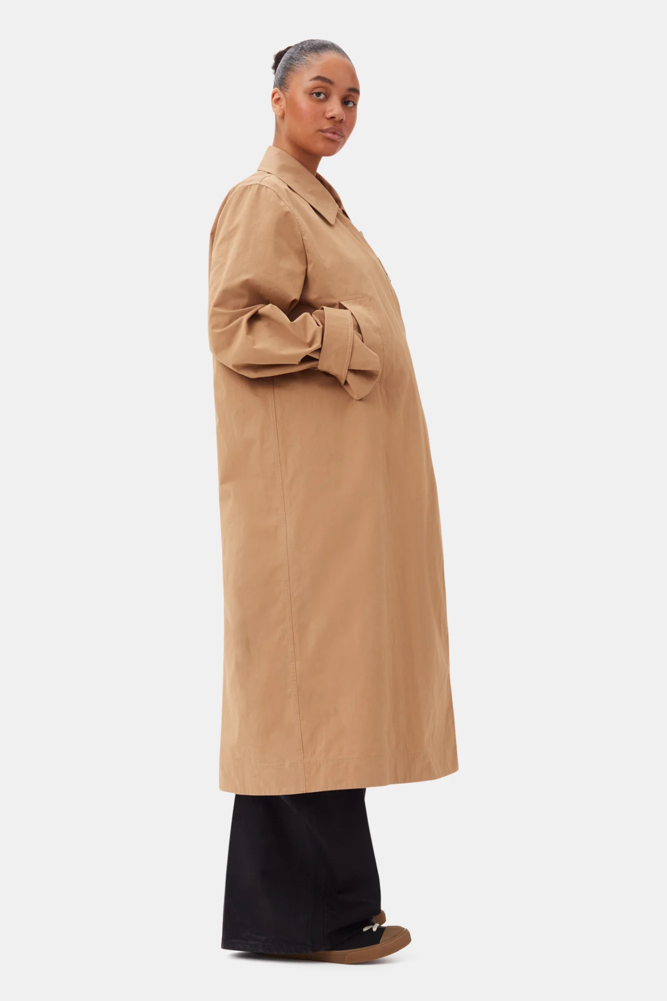 Cotton Twill Buckle Coat | Tiger's Eye - Image 9