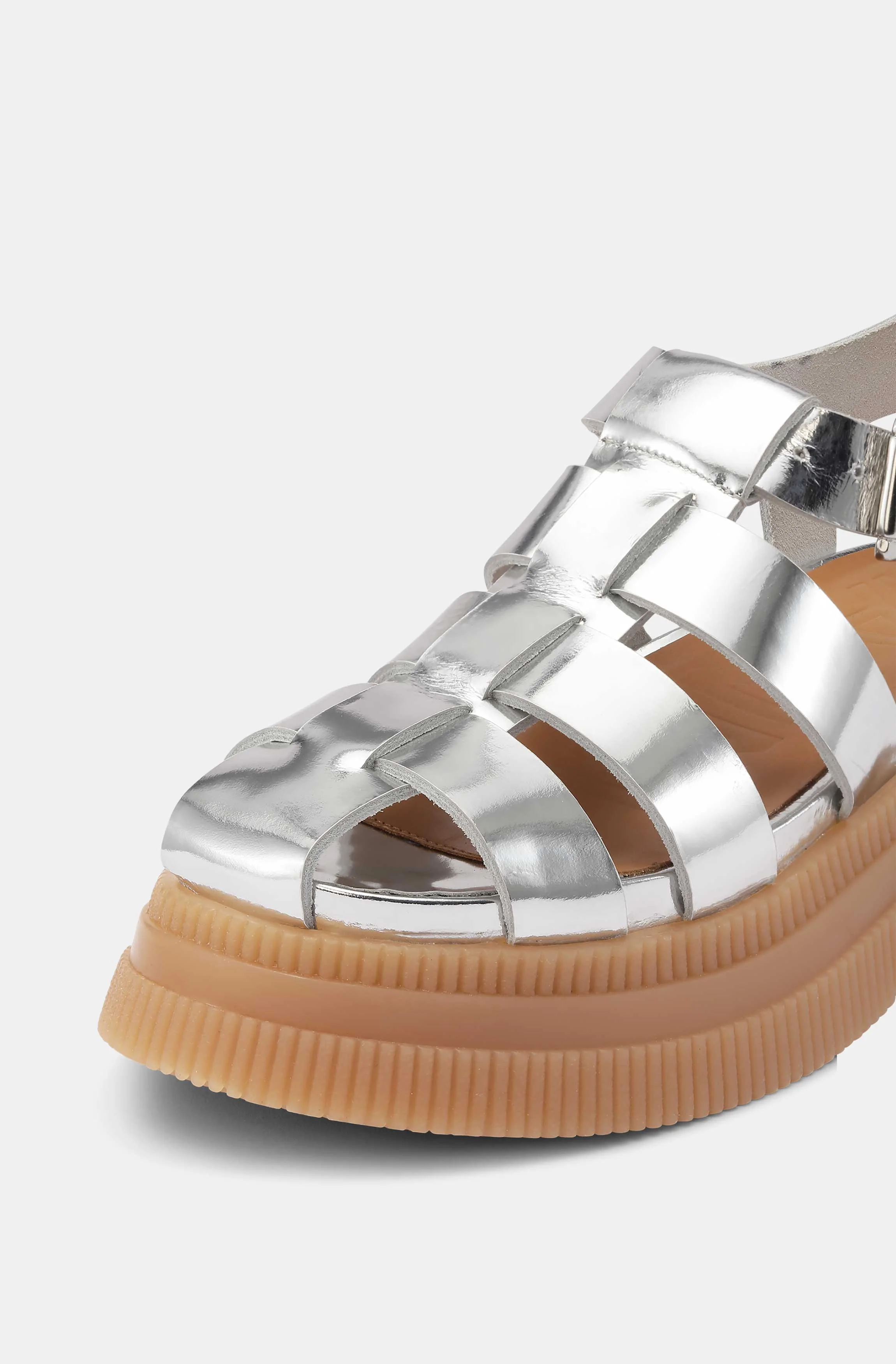 Creepers Creepers Grid Sandal | Silver - Image 3
