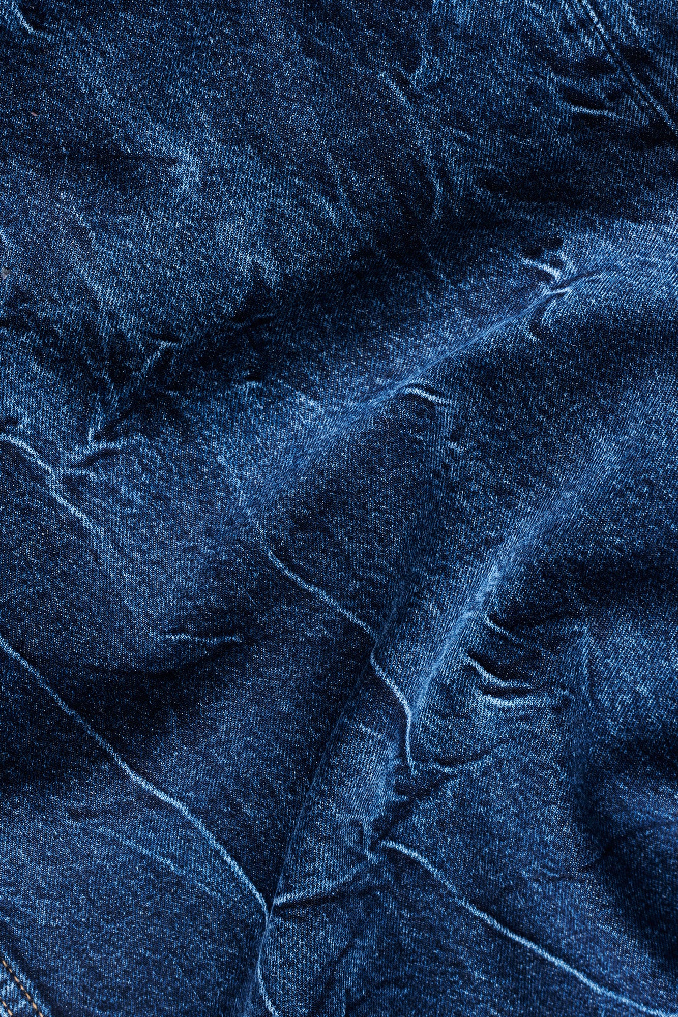 Crinkled Future Denim Mini Dress | Mid Blue Stone - Image 7