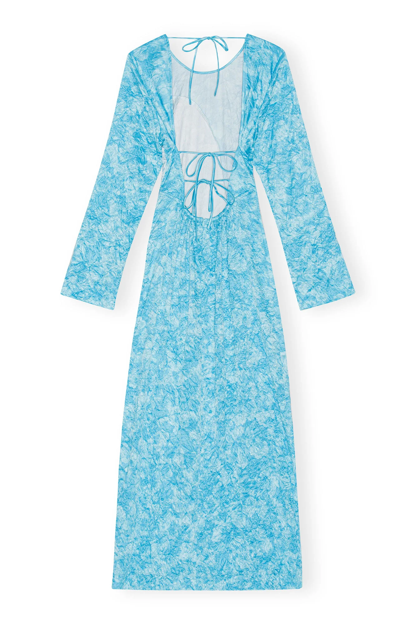 Crinkled Satin Maxi Dress | Ethereal Blue - Image 2