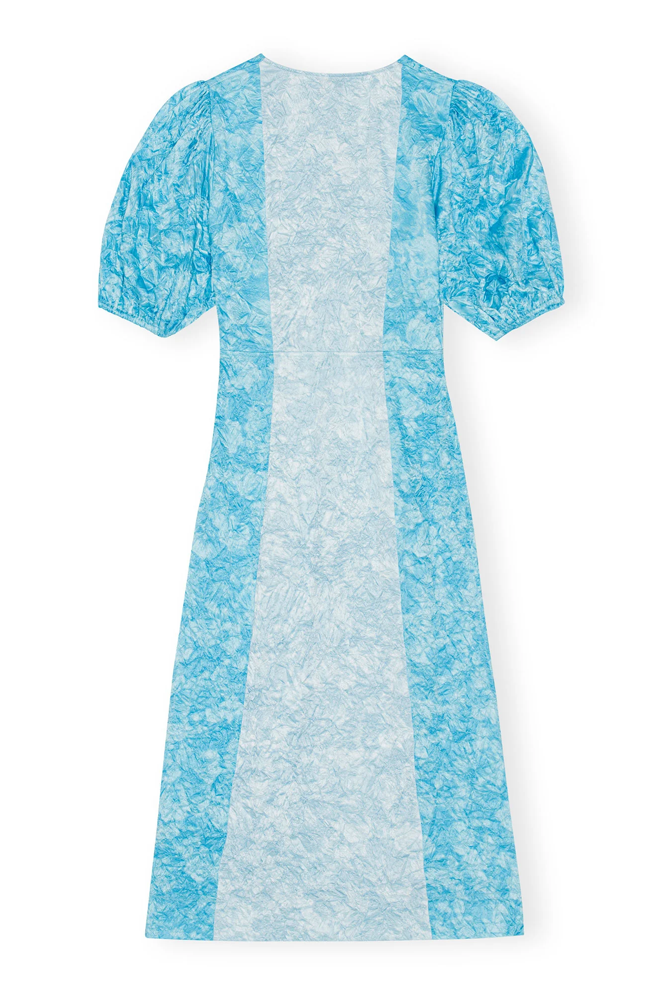Crinkled Satin Midi Dress | Ethereal Blue - Image 2