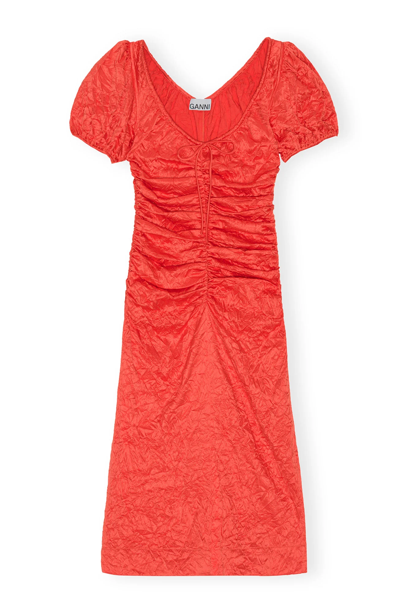 Crinkled Satin Midi Dress | Grenadine