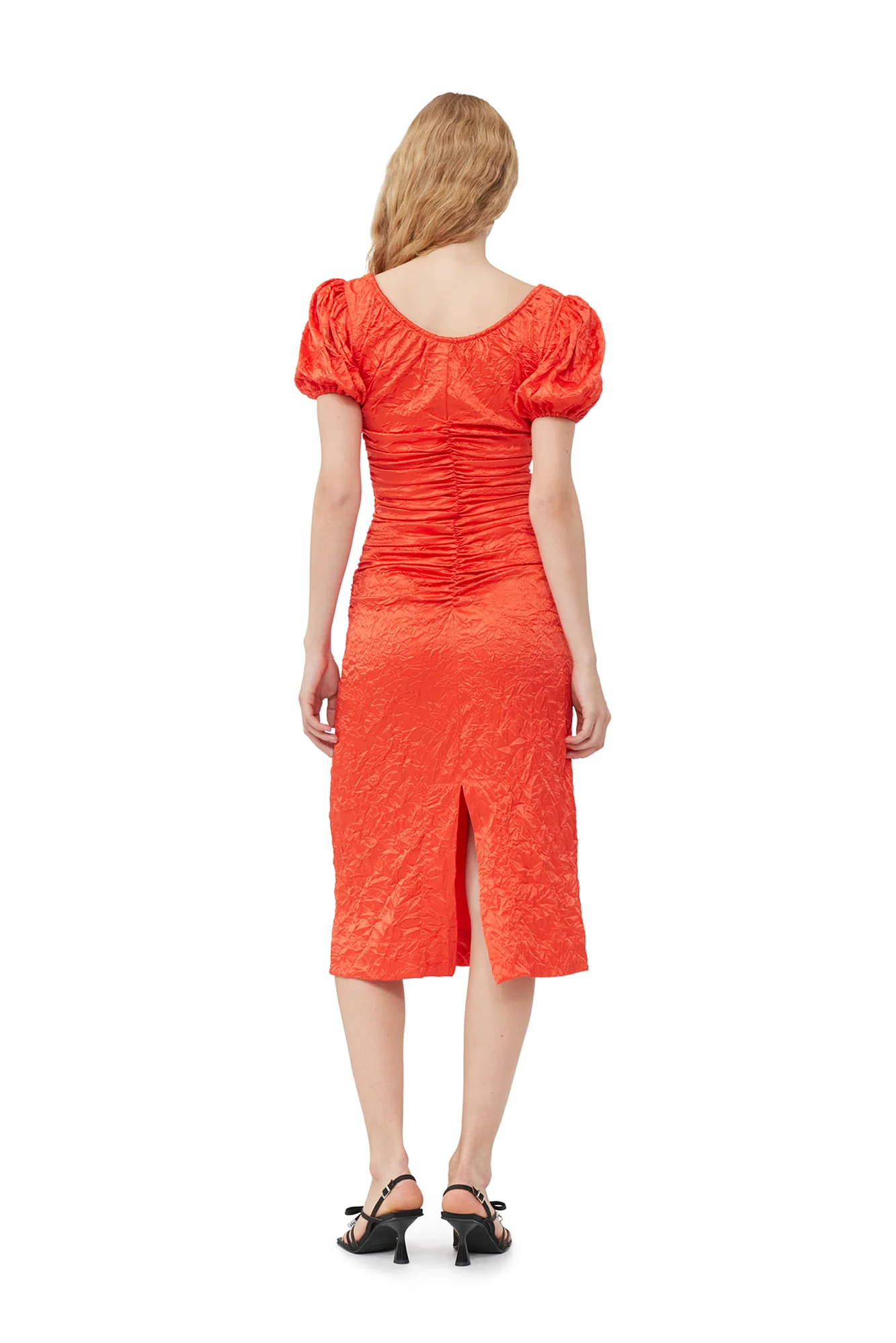 Crinkled Satin Midi Dress | Grenadine - Image 5